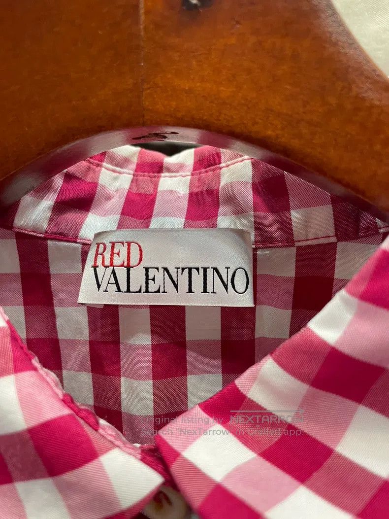 Valentino Valentino Red plaid short-sleeved dress Size M / US 6-8 / IT 42-44 - 2 Thumbnail