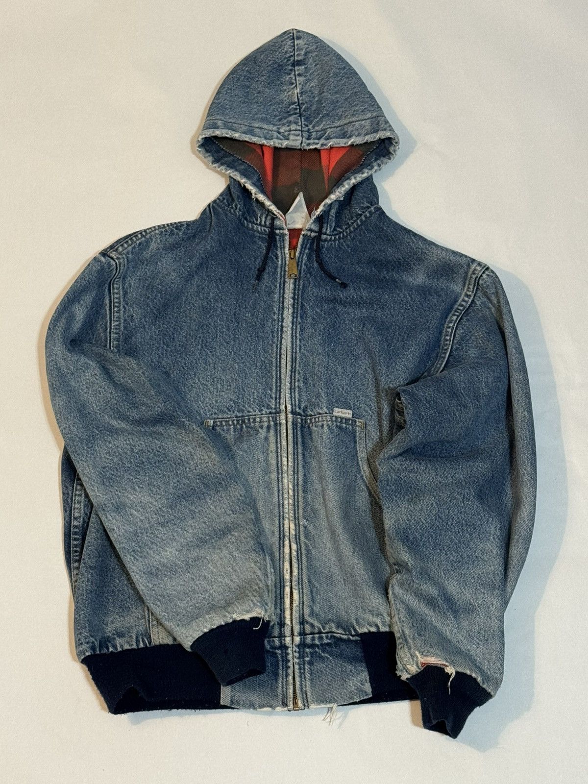 ジャケット・アウター Carhartt denim jacket 100 years 80'S CARHARTT 100 YEARS Denim Detroit Jacket Made in USA 80