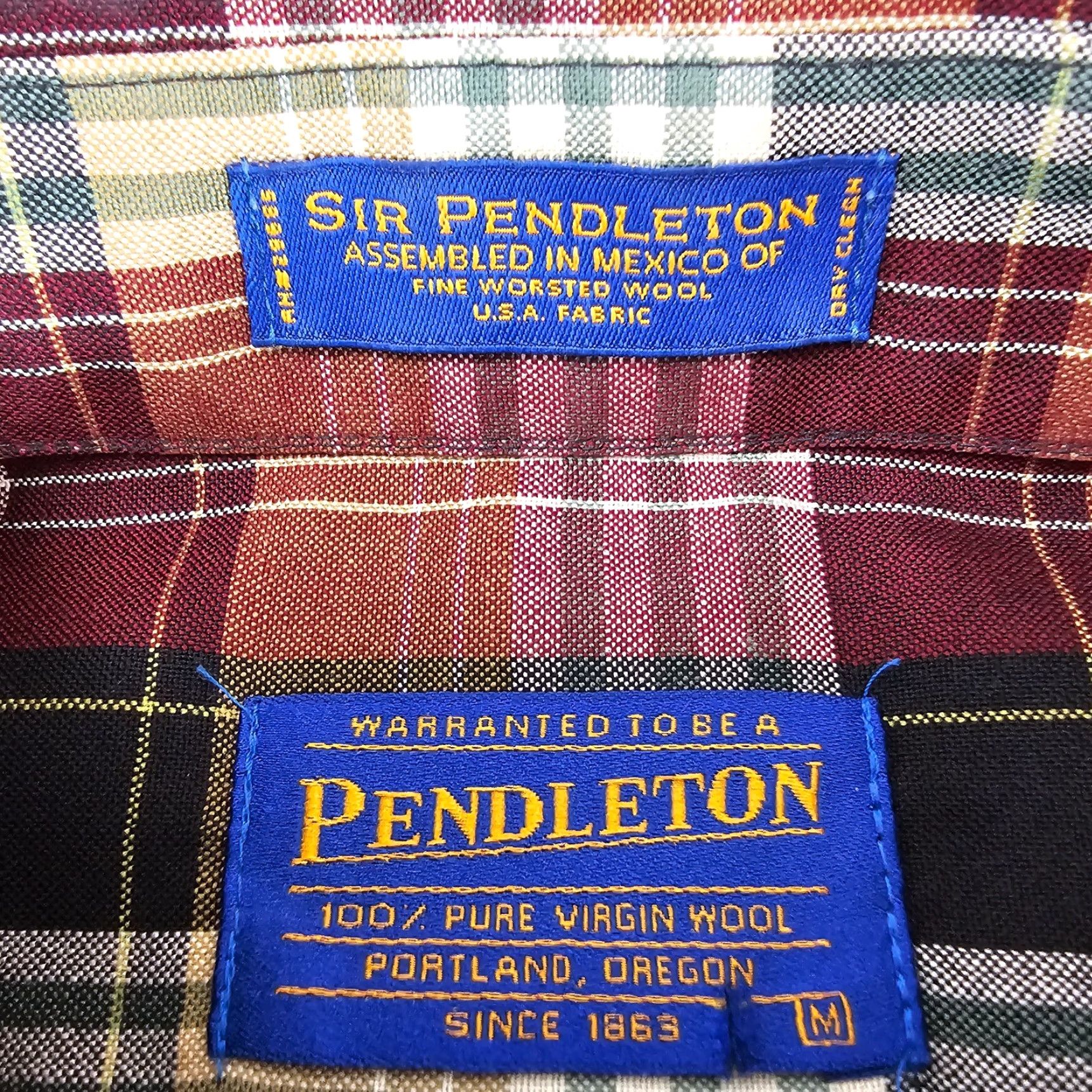 Pendleton VINTAGE Pendleton Shirt Mens M Multi Plaid Wool Long Sleeve Button-Down) Size US M / EU 48-50 / 2 - 3 Thumbnail