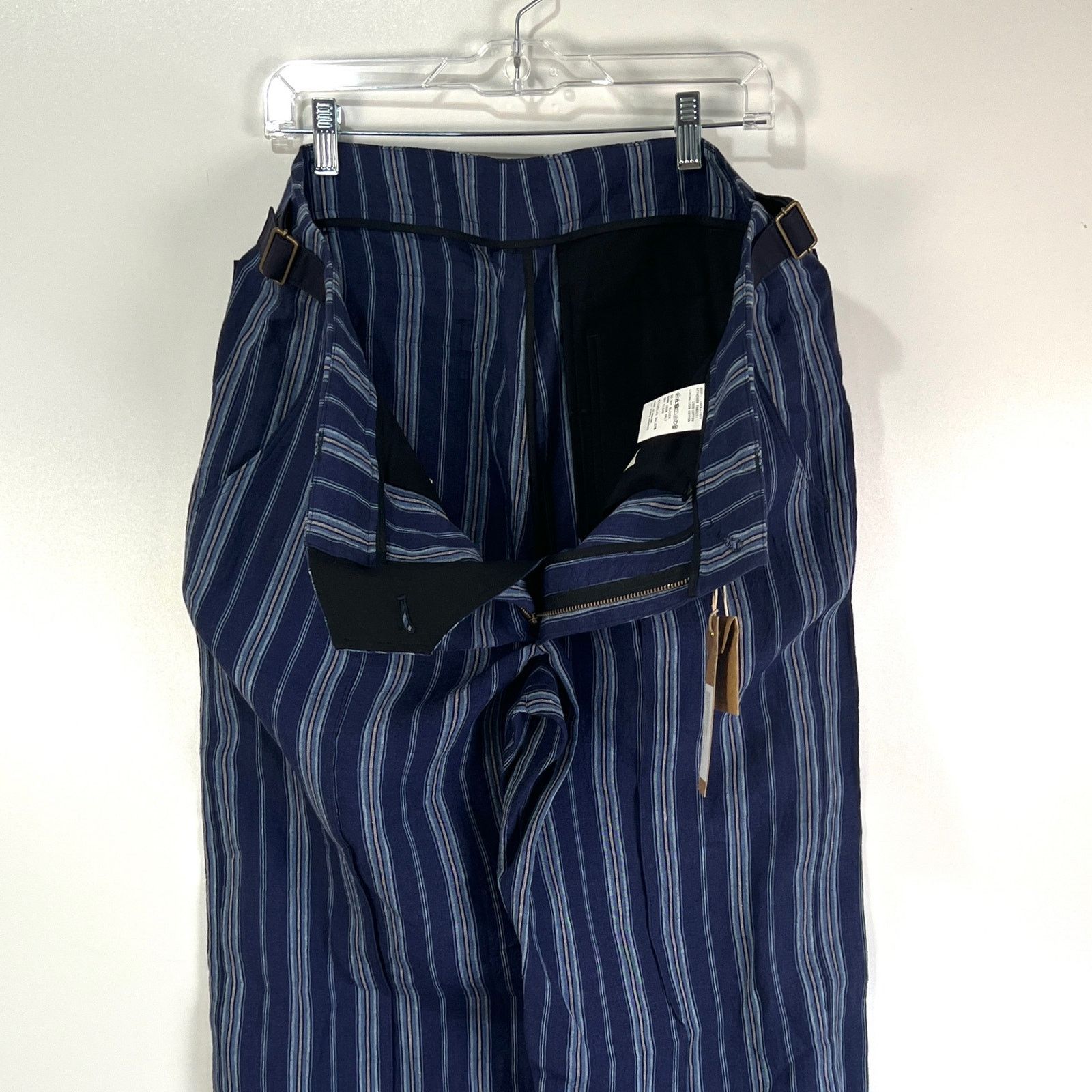 Nicholas Daley Nicholas Daley 70s Stripe Trouser Irish Linen Waxed Cotton Size US 32 / EU 48 - 5 Thumbnail
