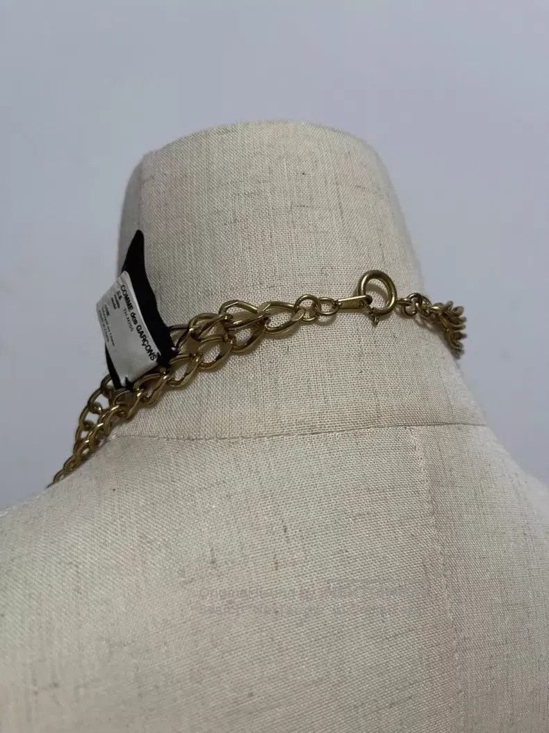 Comme des Garcons Comme Des Garcons knit three-layer necklace with chain det Size ONE SIZE - 4 Thumbnail