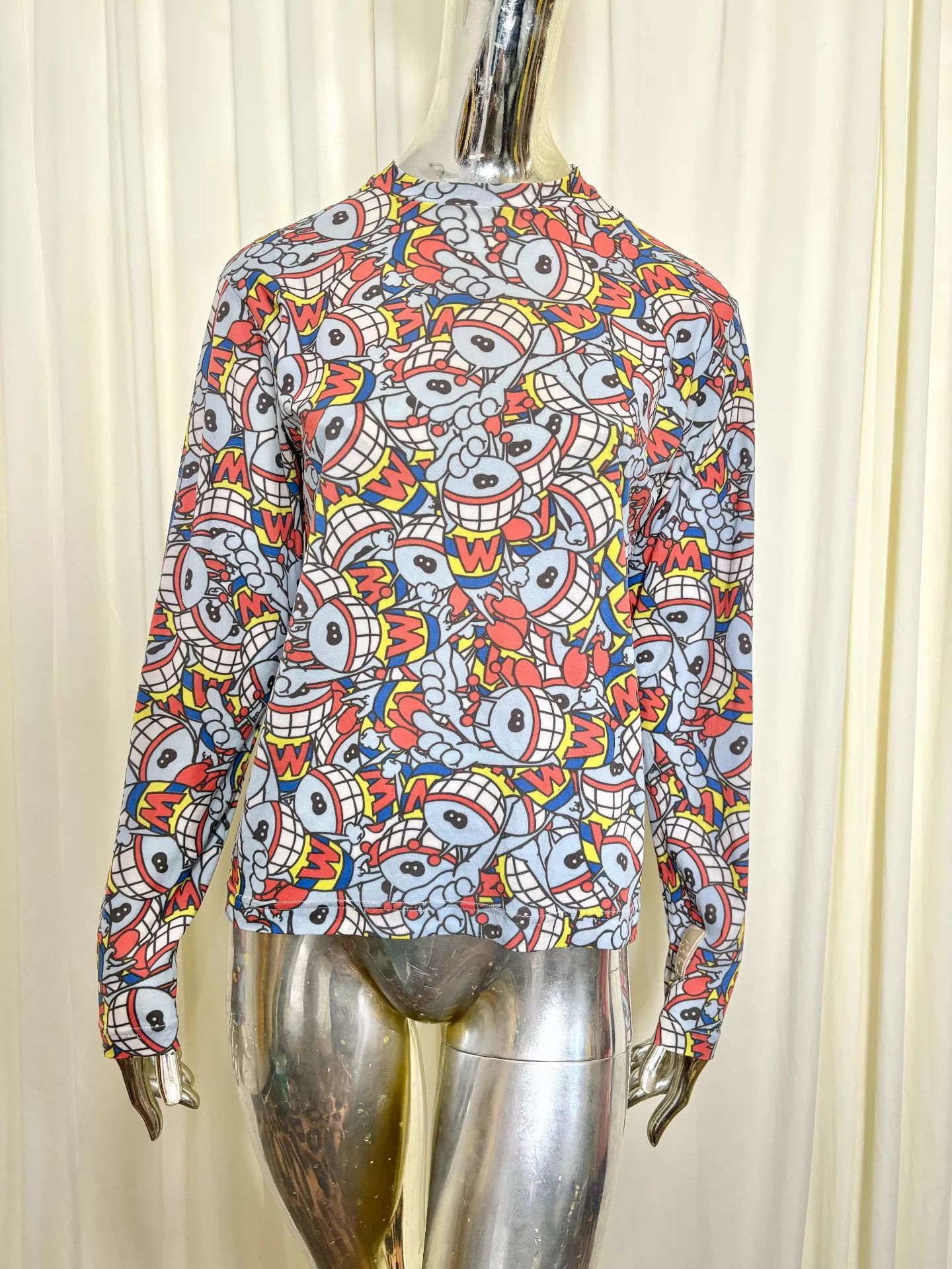 Walter Van Beirendonck W&LT 90s Puk Puk Print Stretch L/S Unisex Vintage Size S / US 4 / IT 40 - 2 Thumbnail