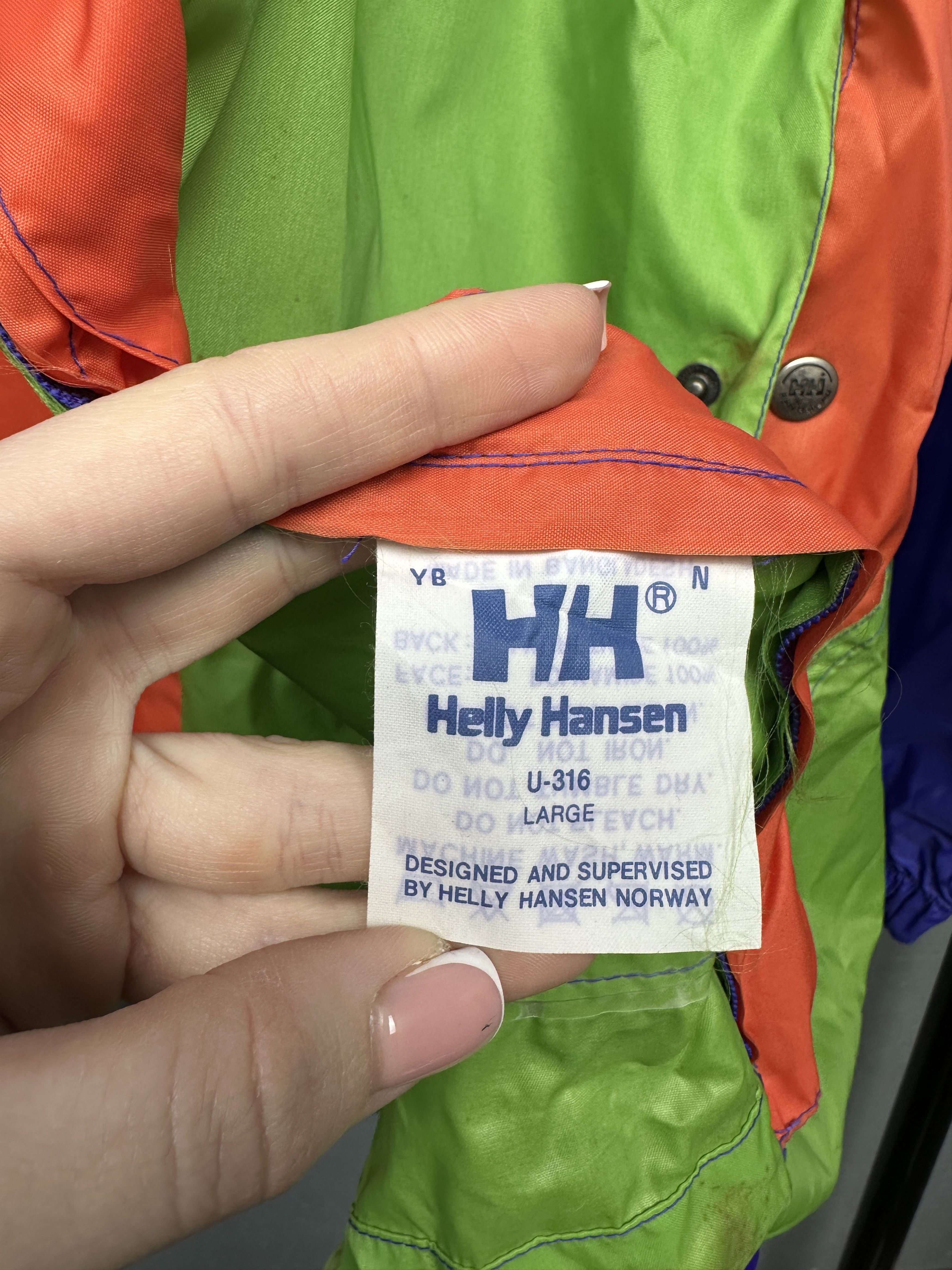Helly Hansen × Vintage Helly Hansen Vintage Mens Windbreaker Jacket Size US L / EU 52-54 / 3 - 7 Thumbnail