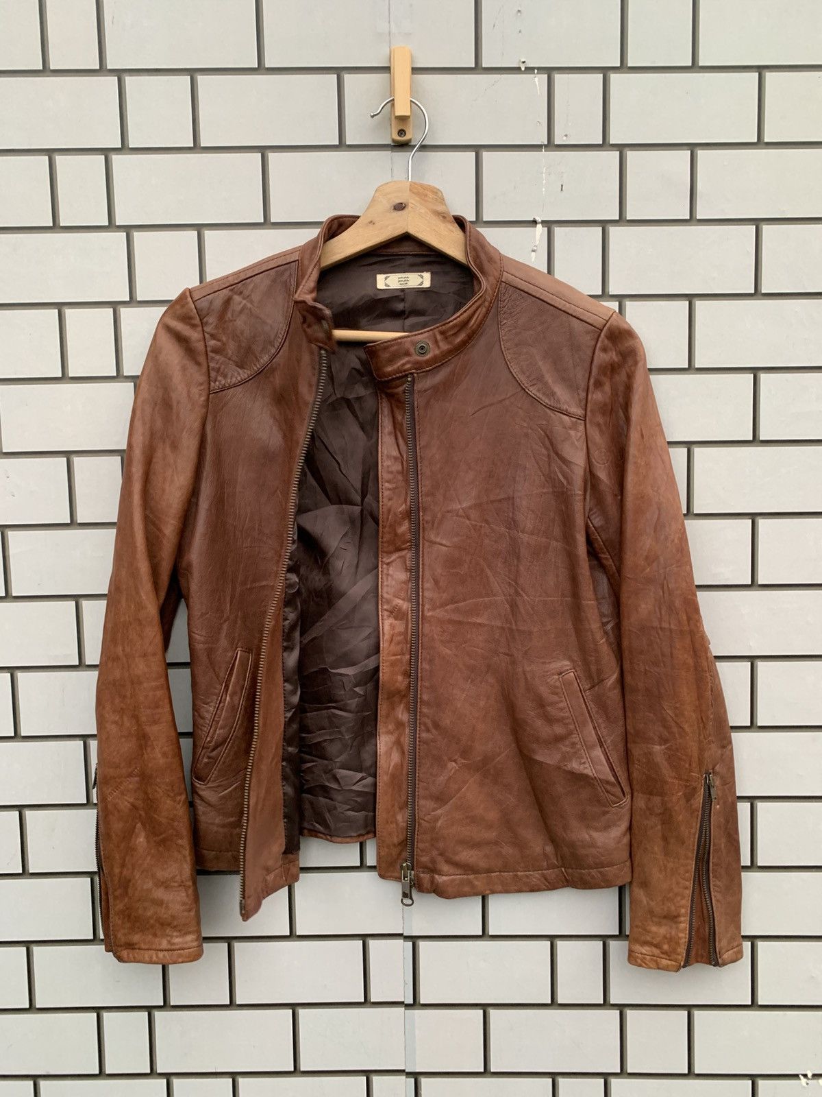 Japanese Brand Vintage Japanese Brand Perle Peche Leather Jacket Size S / US 4 / IT 40 - 3 Thumbnail