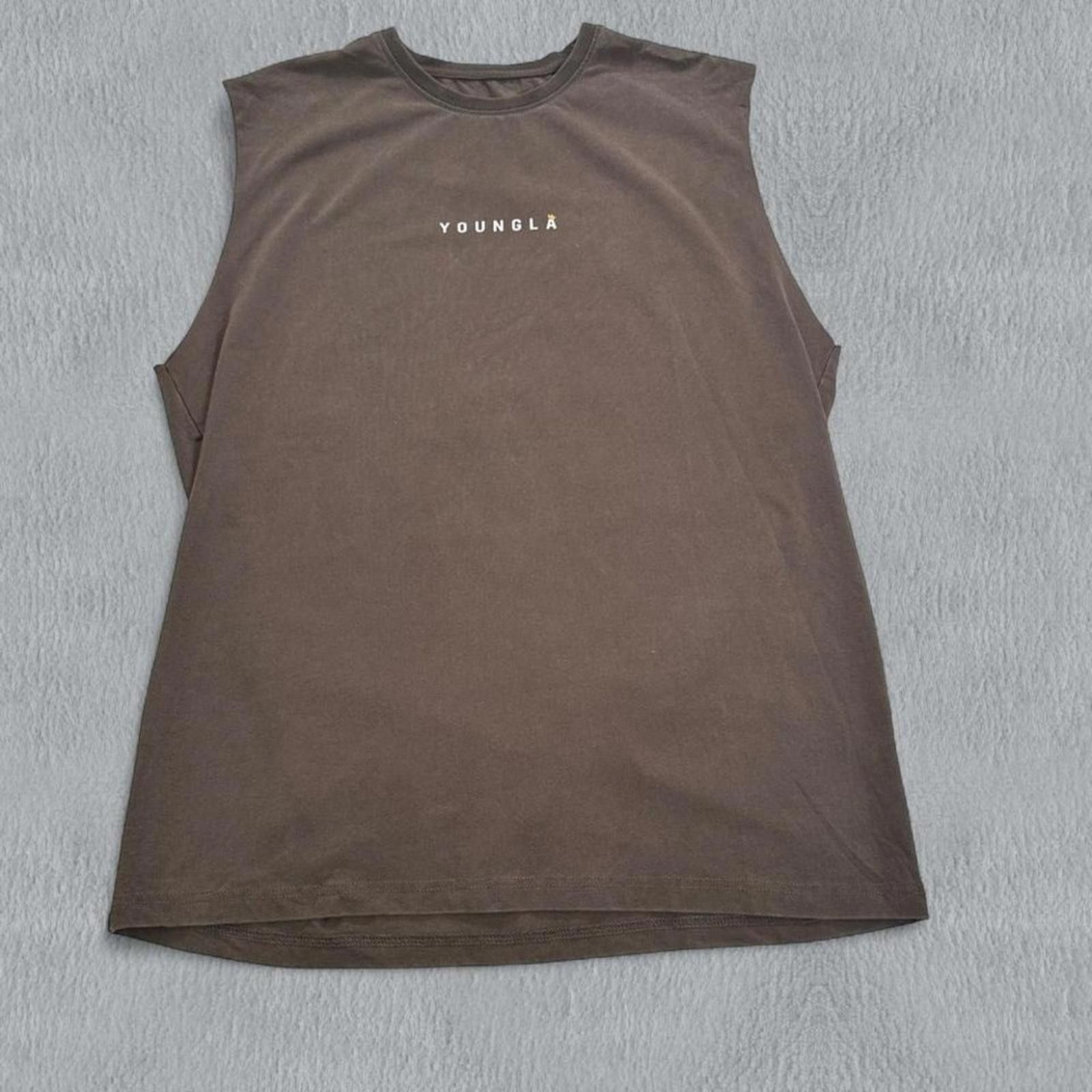 YoungLA YoungLa 316 Tank Top Mens Large Brown Sleeveless Roses Size US L / EU 52-54 / 3 - 1 Thumbnail