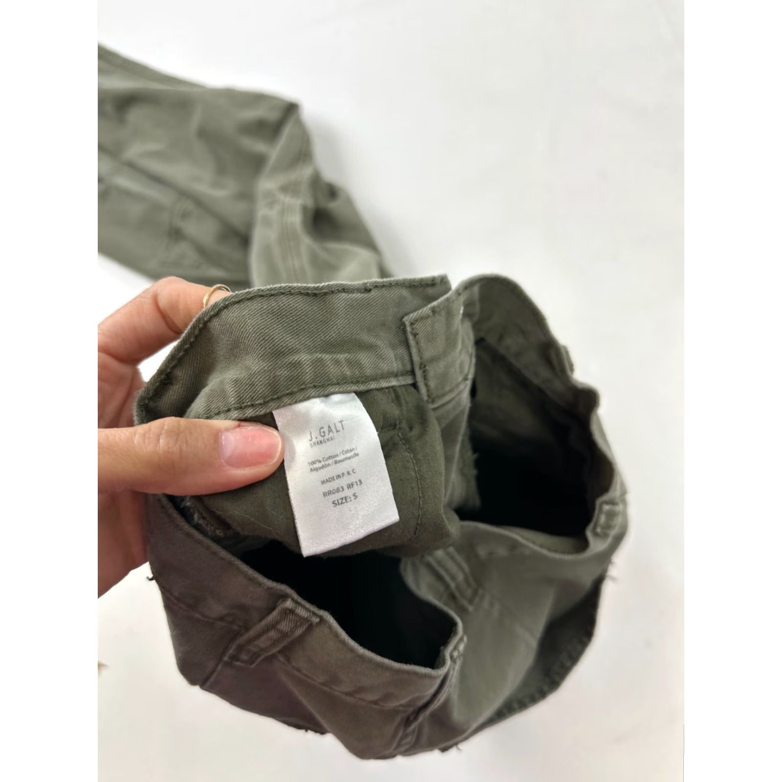 Doublet J.Galt Pants Womens Small Green Denim Carpenter Regular Straight Hammer Loop Pockets Stretch Size 28" / US 6 / IT 42 - 4 Thumbnail