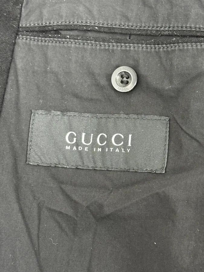 Gucci 2000s Gucci Black Wool Bomber Jacket by Tom Ford Size US M / EU 48-50 / 2 - 12 Thumbnail