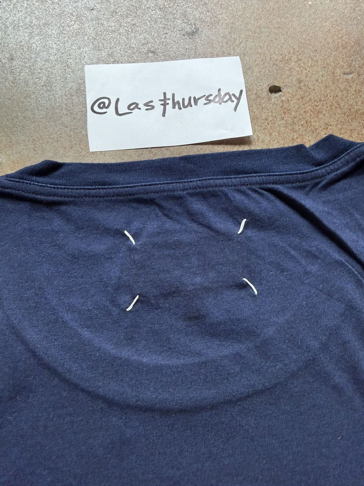 Maison Margiela Maison Margiela Line 10 Basic Tee Navy Large Size US L / EU 52-54 / 3 - 4 Thumbnail