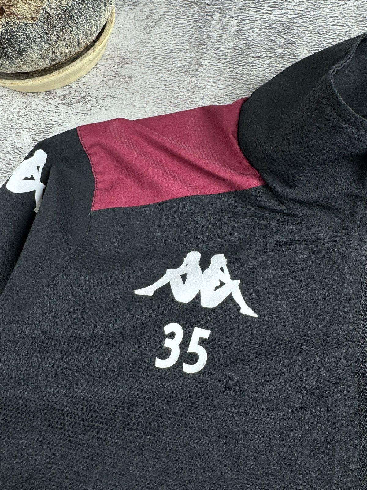 Kappa Aston Villa #35 Player Issue Match Worn Soccer Light Track Jacket Windbreaker Size US S / EU 44-46 / 1 - 8 Thumbnail