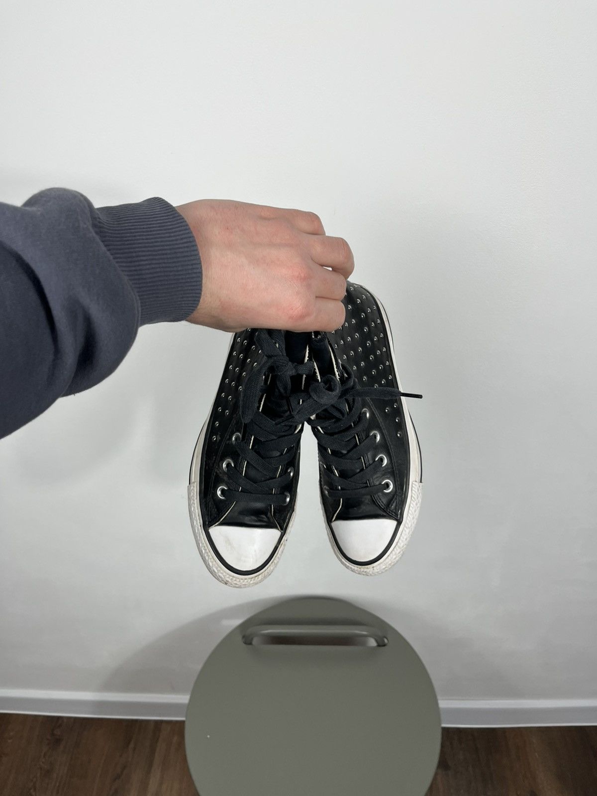 Converse Converse Chuck Taylor All Star Leather Studded High Top 37.5 Size US 7 / IT 37 - 9 Thumbnail