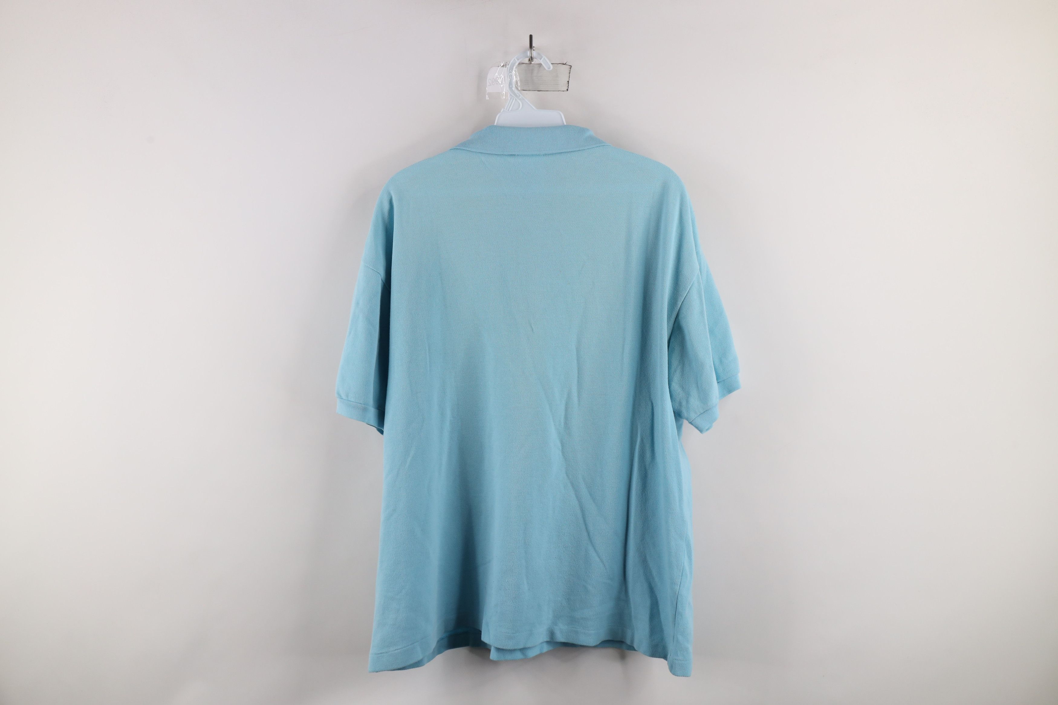 Lacoste × Vintage Lacoste Distressed Croc Logo Collared Golf Polo Shirt Blue Size US L / EU 52-54 / 3 - 10 Thumbnail