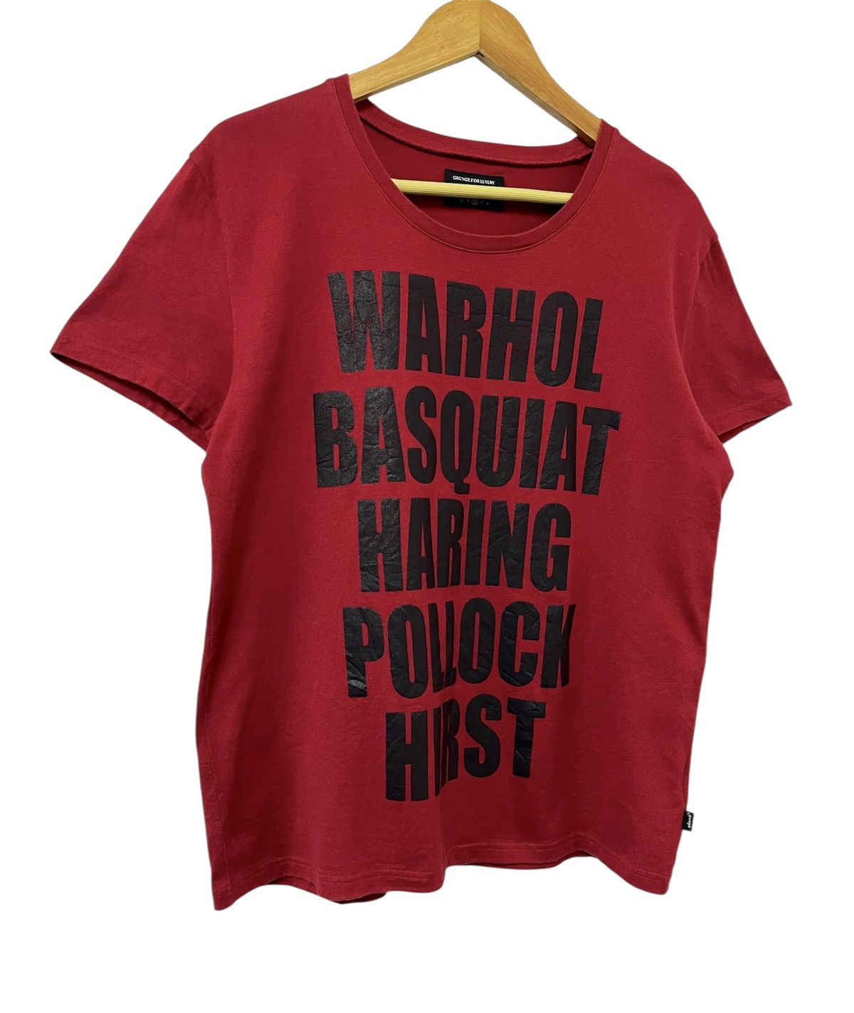Japanese Brand WARHOL BASQUIAT HARING POLLOCK HIRST ART NAME VINTAGE TSHIRT Size US M / EU 48-50 / 2 - 2 Thumbnail