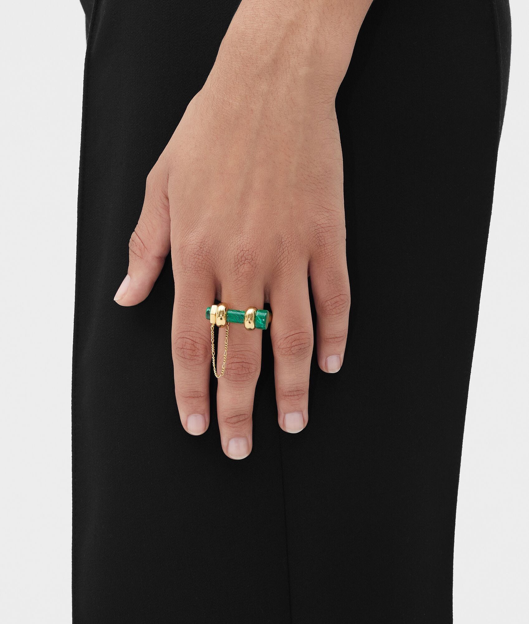 Bottega Veneta o1n1vont0425 Size: 13 / Bolt Ring in Gold/Parakeet Size ONE SIZE - 2 Thumbnail