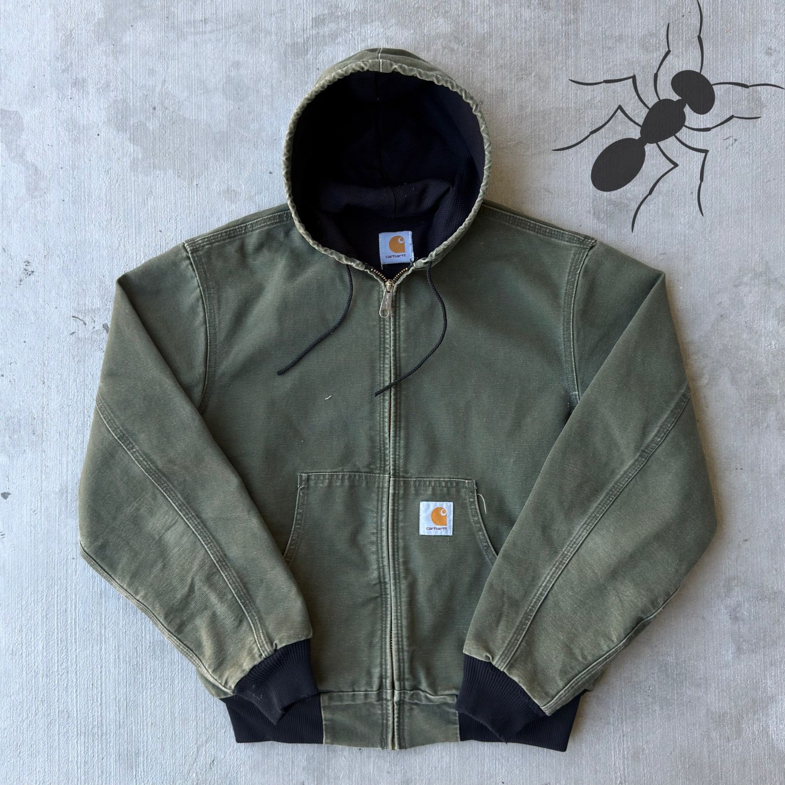 ‼️Carhartt アクティブジャケット J130 モスグリ-ン MOS Carhartt（カーハート） J130 ウォッシュドダック インサレート