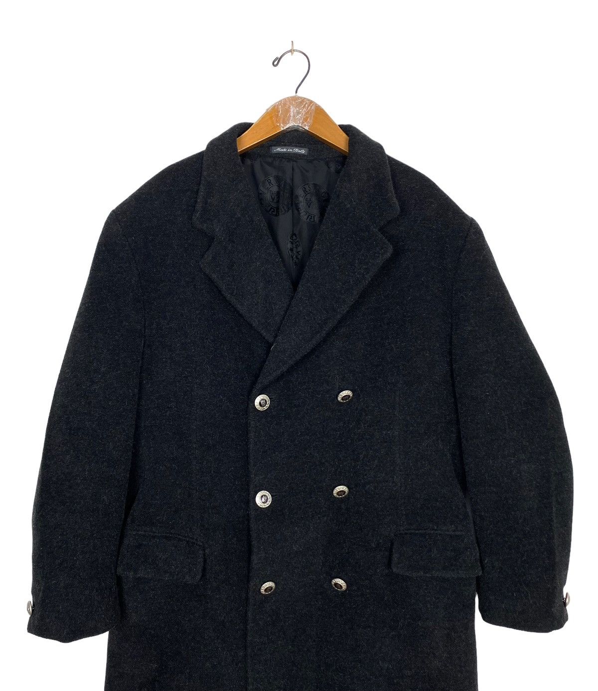 Versace Rare‼️ Vintage Versace Classic V2 Wool Long Coat Made Italy Size US L / EU 52-54 / 3 - 3 Thumbnail