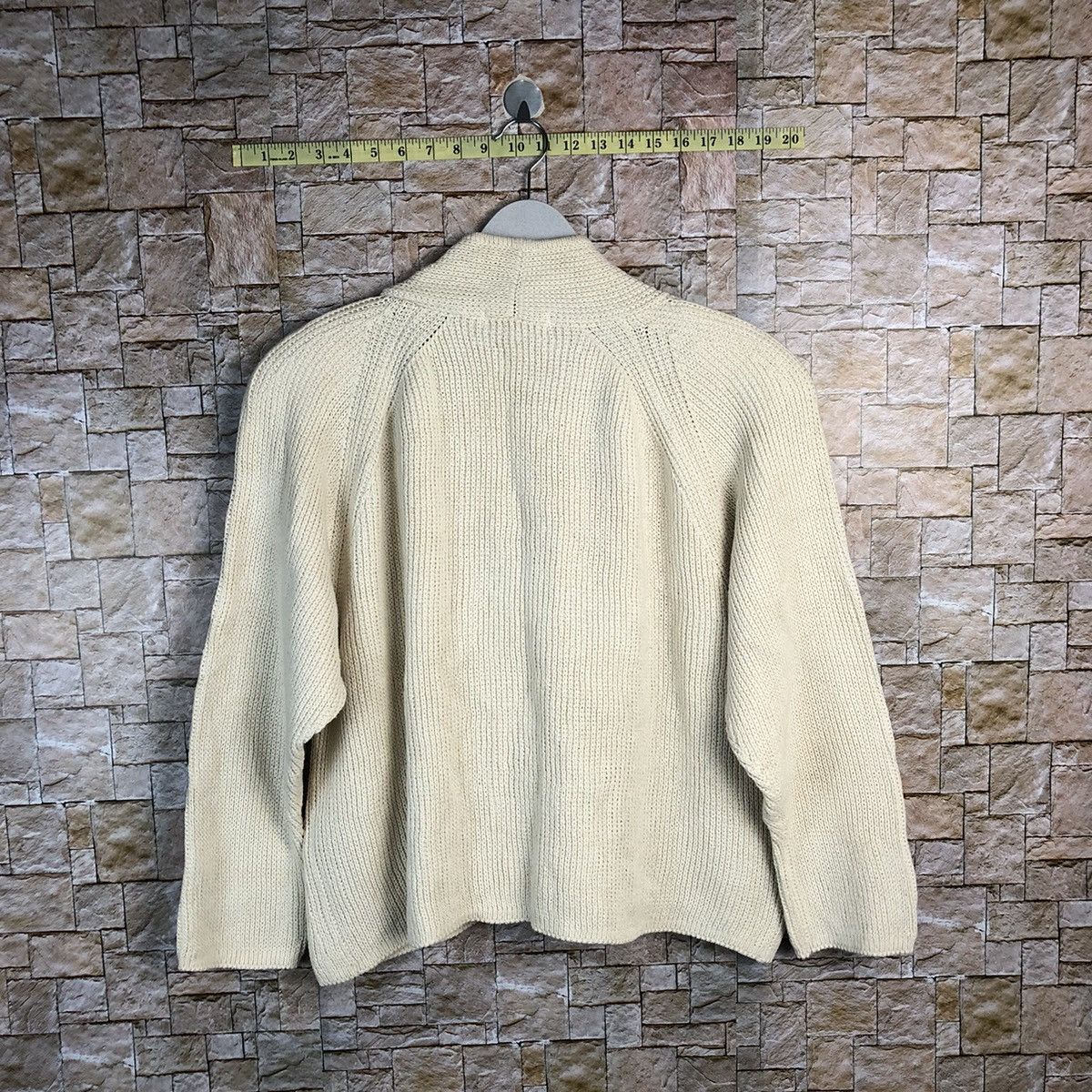 Homespun Knitwear × Japanese Brand Anne Marie Berretta White Knitwear cardigan #A289 Size L / US 10 / IT 46 - 12 Thumbnail