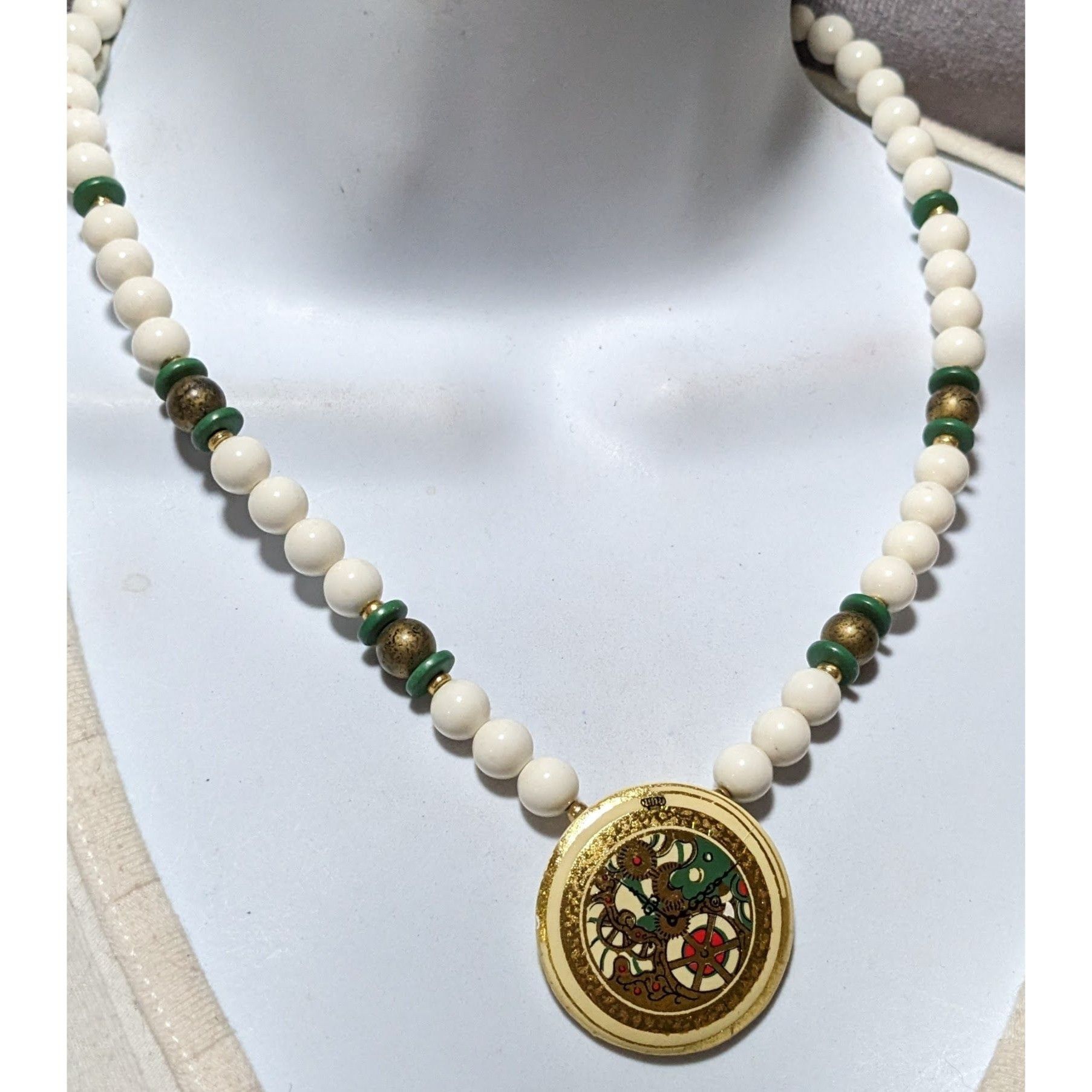 Other Retro Steampunk Beaded Pendant Necklace Size ONE SIZE - 8 Thumbnail