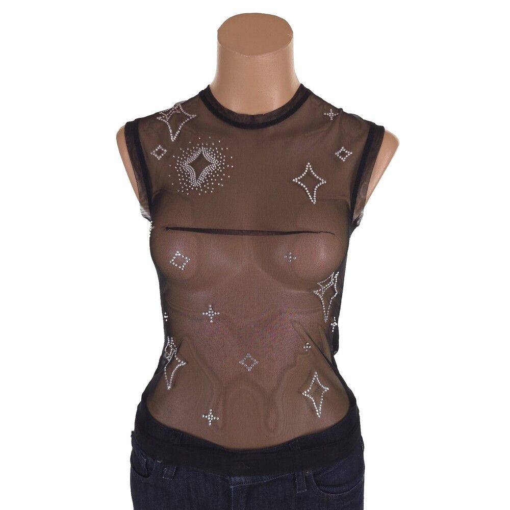 Other Saint Sintra Crystal Mesh Hot Fix Tank 40 4 S Black SSENSE Size US S / EU 44-46 / 1 - 3 Thumbnail