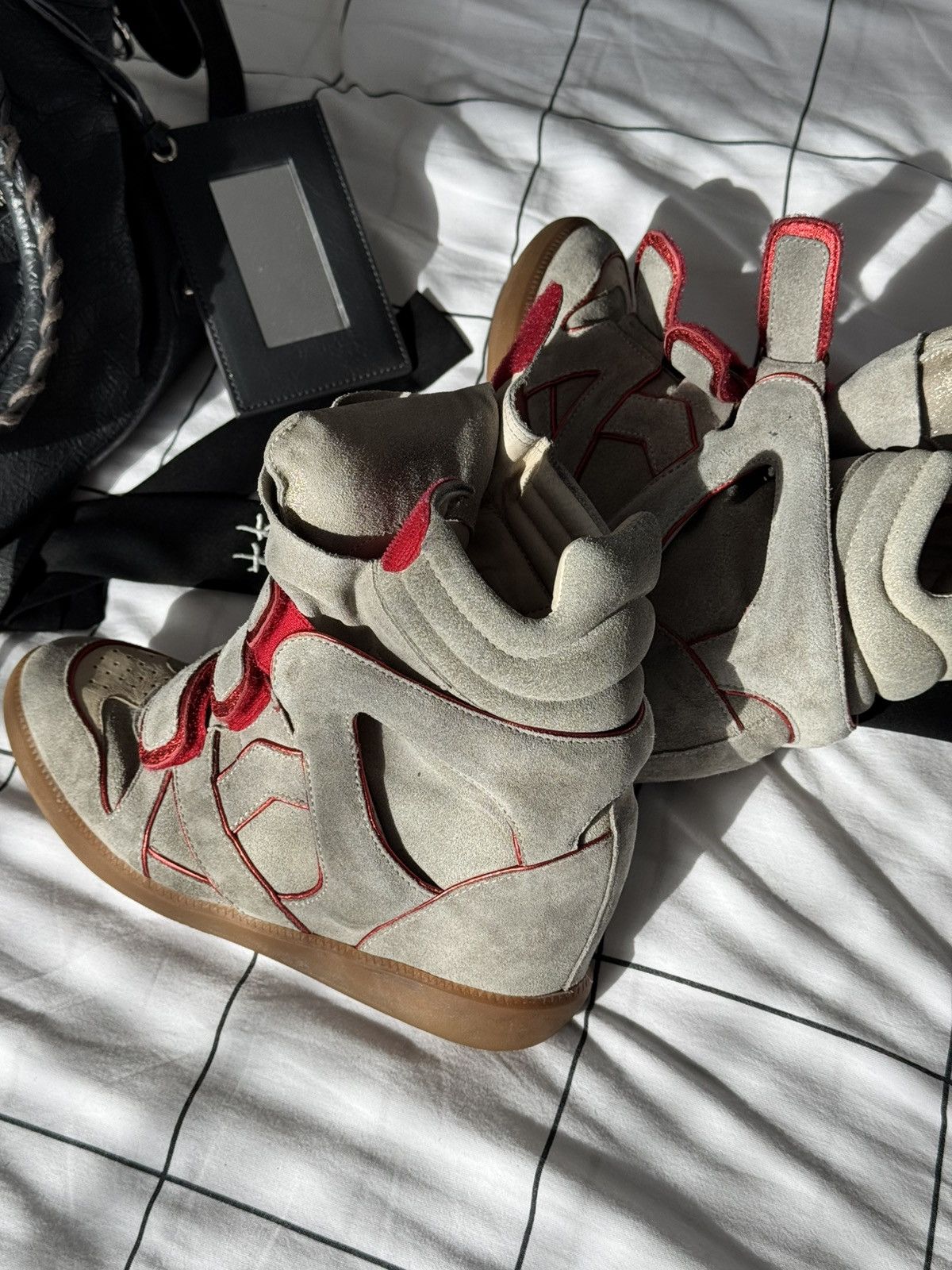 Isabel Marant Rare Isabel Marant Bekett sneakers shoes beige Suede Wedge Size US 7 / IT 37 - 17 Thumbnail