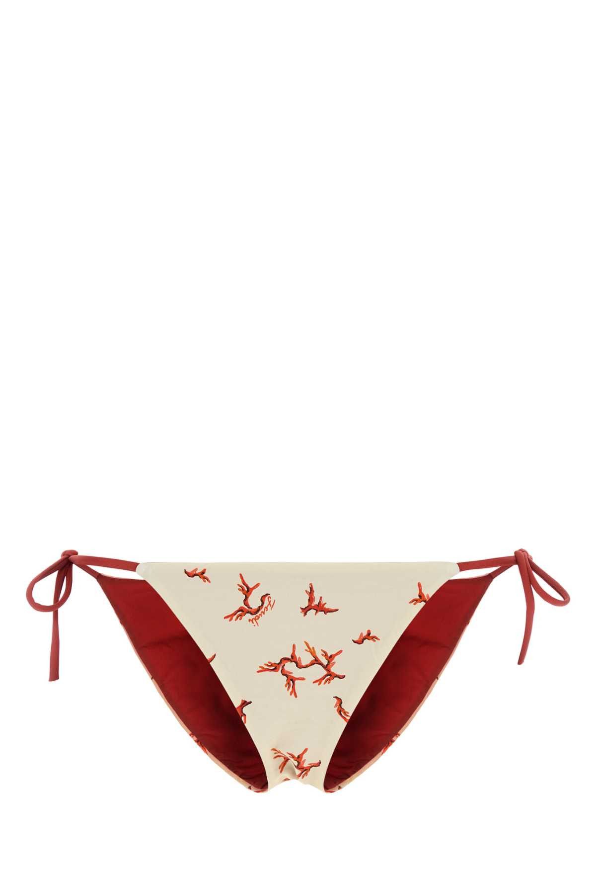 Printed Stretch Nylon Bikini Bottom