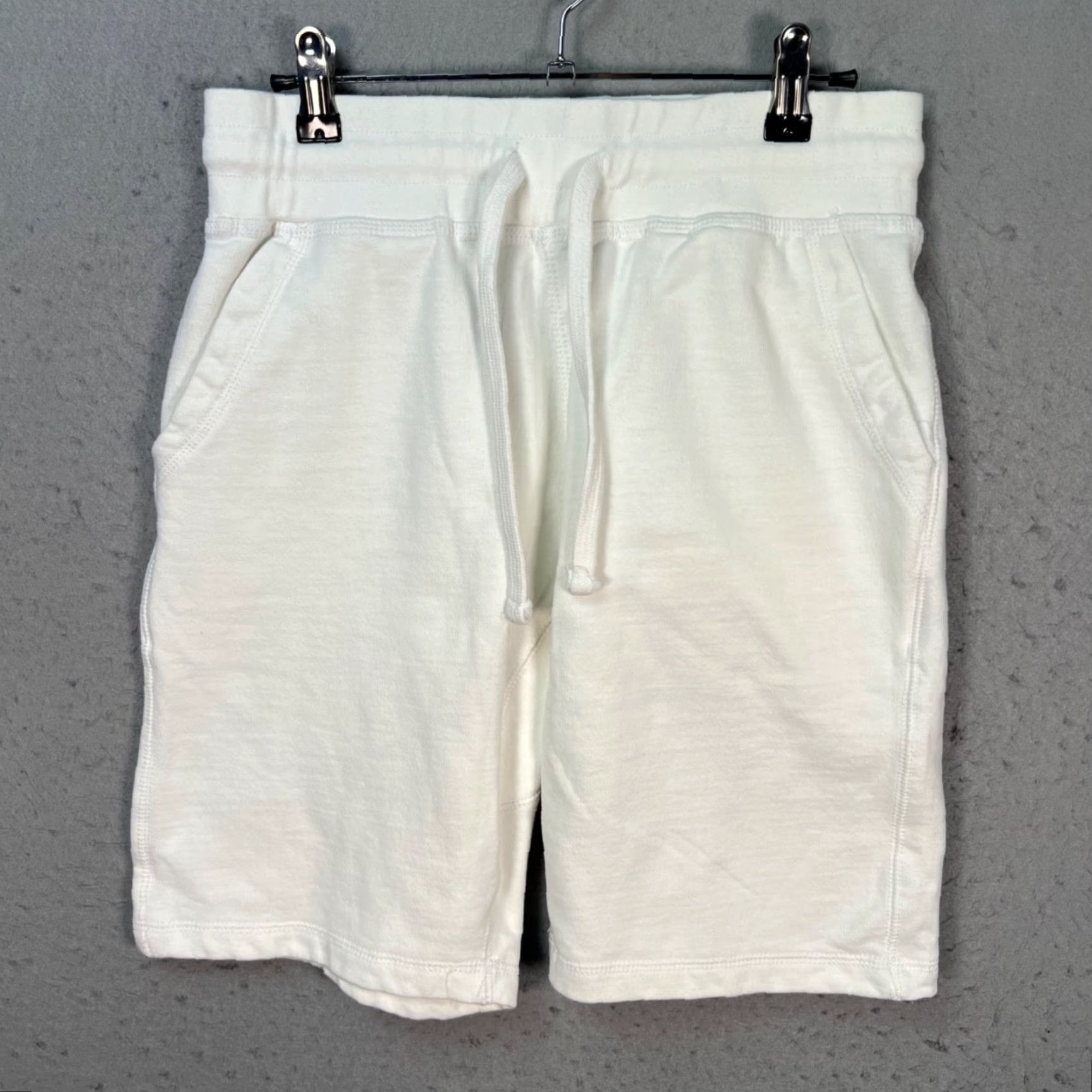 Vintage Camp Isidro Womens Small White Drawstring Sweat Shorts Size 28" / US 6 / IT 42 - 2 Thumbnail