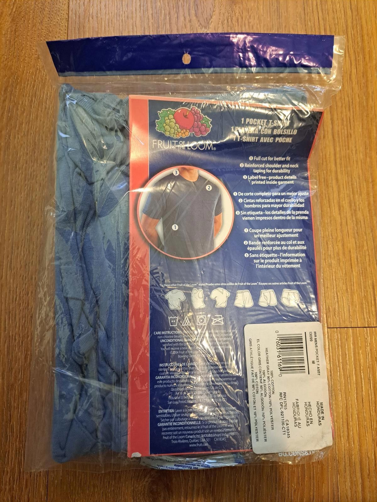 Fruit Of The Loom NEW Fruit of the Loom T Shirt Mens Medium 38-40 Blue Cotton Size US M / EU 48-50 / 2 - 2 Thumbnail