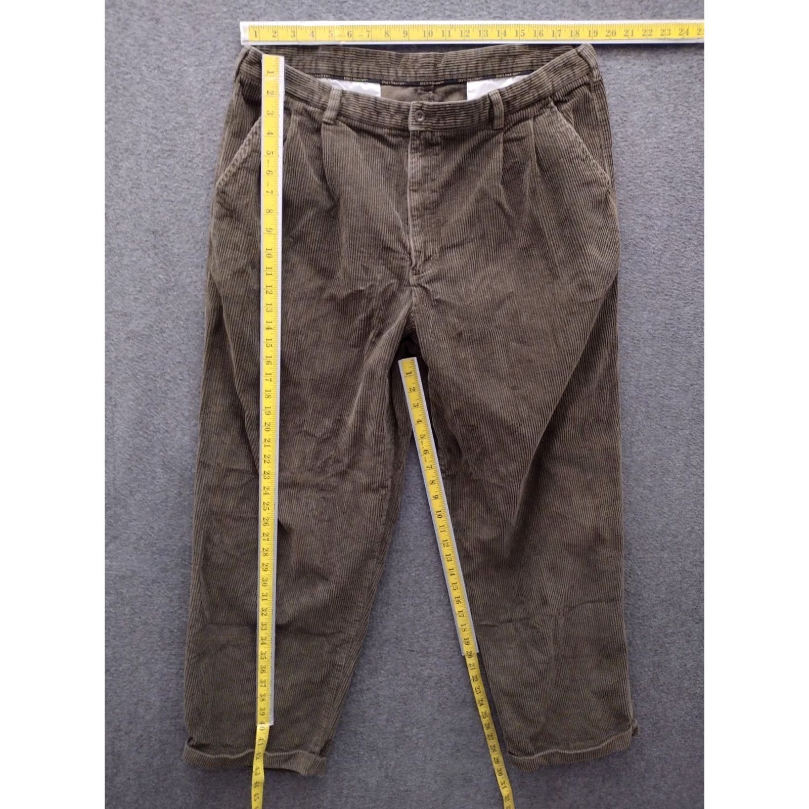 Croft & Barrow Croft & Barrow Dark Brown Corduroy Pants Mens 40X32 Dress Pants Regular Straight Brown Corduroy Size US 40 / EU 56 - 4 Thumbnail