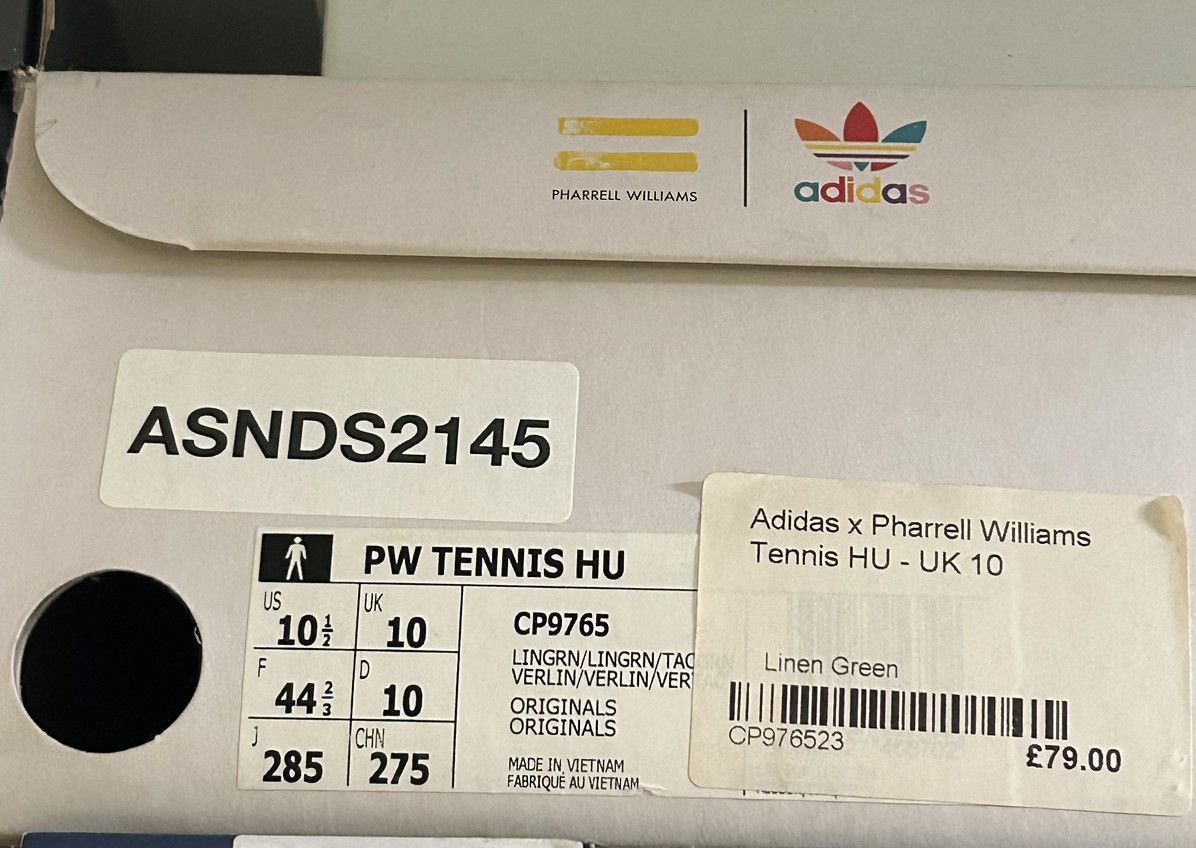 Adidas × Pharrell Adidas Pharrell Williams Tennis HU Size US 10.5 / EU 43-44 - 9 Thumbnail