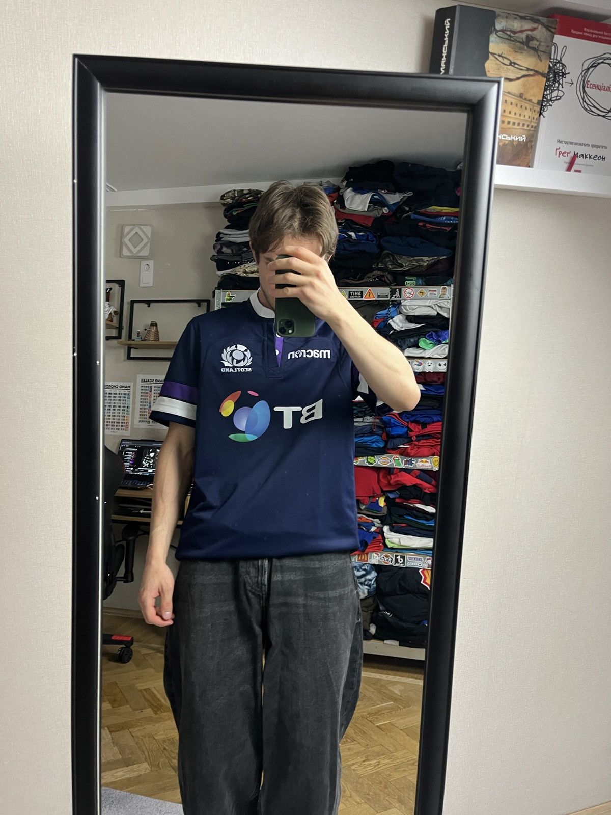 Vintage Macron Scotland Rugby Jersey Tee Rare Y2k Drill Hype Size US L / EU 52-54 / 3 - 2 Thumbnail