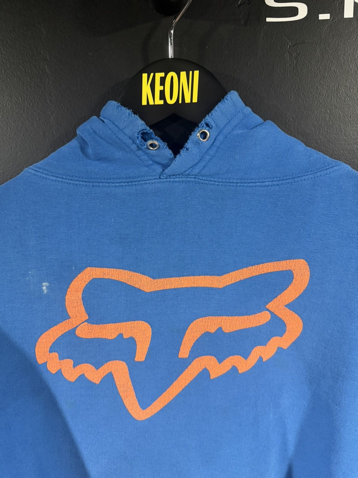 Vintage 2000s Y2K Vintage Fox Racing Faded Distress Grunge Hoodie L Size US L / EU 52-54 / 3 - 3 Thumbnail