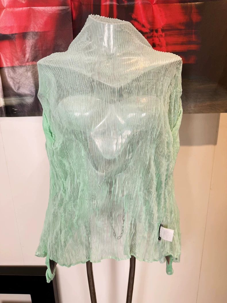Issey Miyake issey miyake size:2 Light green pleated coat Size XXS / US 00 / IT 34 - 8 Thumbnail