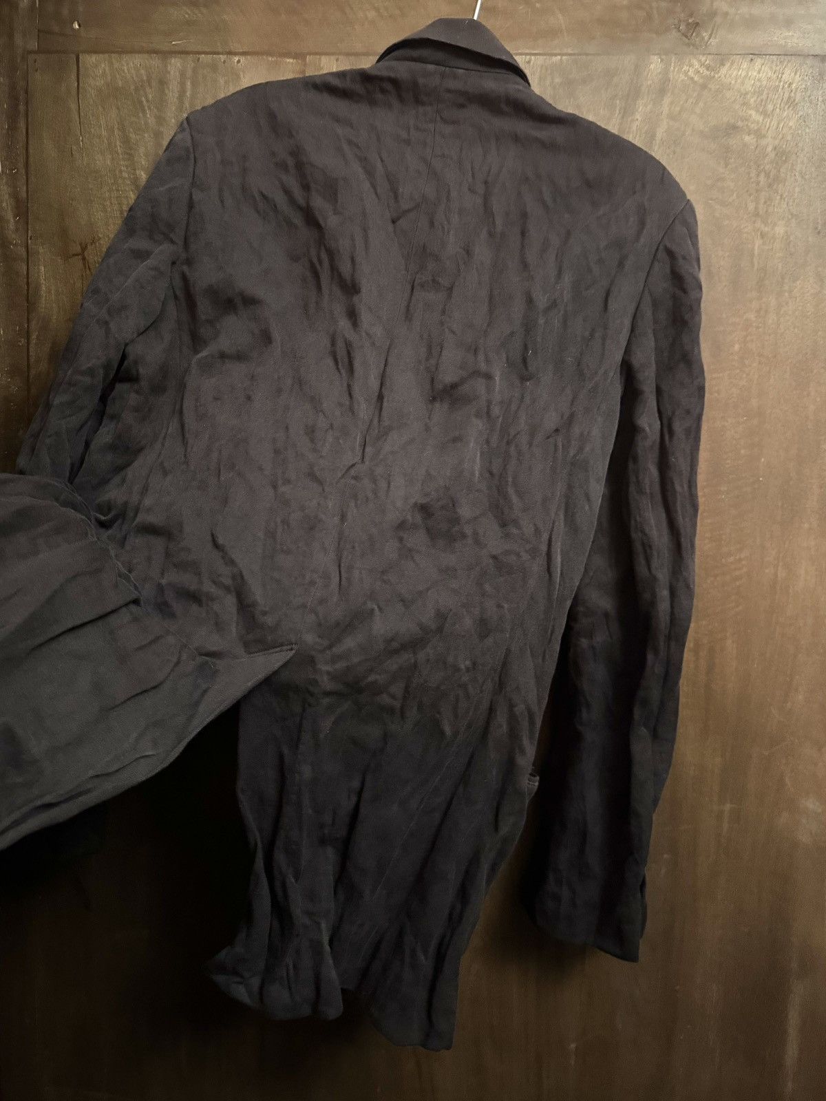 Yohji Yamamoto yohji yamamoto metal cotton navy textured jacket 3jp Size US M / EU 48-50 / 2 - 10 Thumbnail