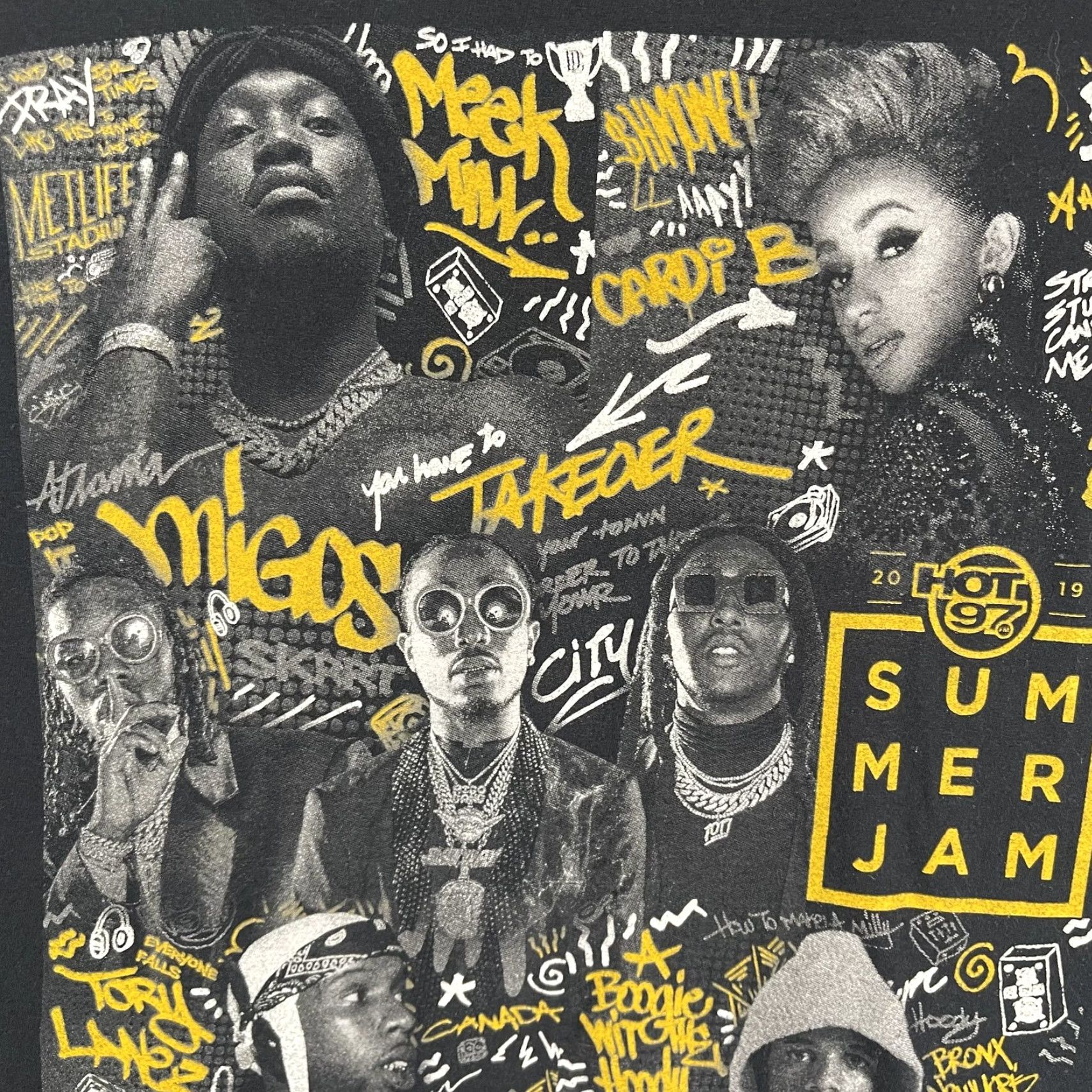 Fruit Of The Loom Hot 97 Summer Jam Shirt Mens XL Black 2019 MetLife Stadium Hip Hop Tee Shirt Size US XL / EU 56 / 4 - 5 Thumbnail