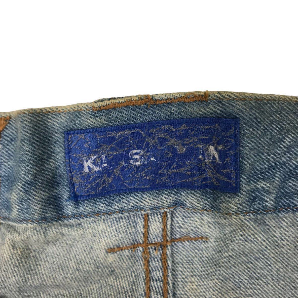 Kansai Yamamoto 🔥 1980s KANSAI YAMAMOTO MAN DENIM JEANS Size US 39 - 12 Thumbnail