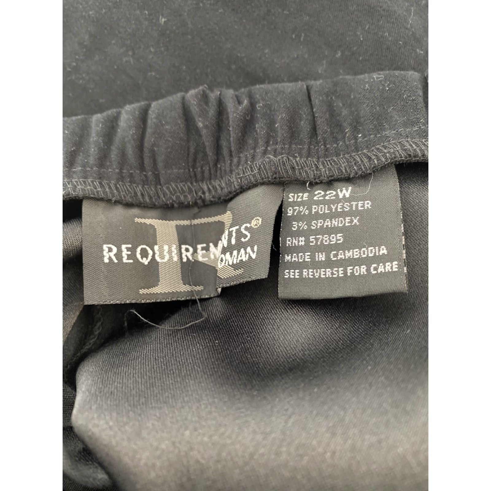 George George Think Slim Dress Pants Womens Flat Front Size 24W Black 42-20 Slimming Flat Front Dress Pants Women Plus Size Straight Leg Office Workwear Size 42" / US 20 - 8 Thumbnail