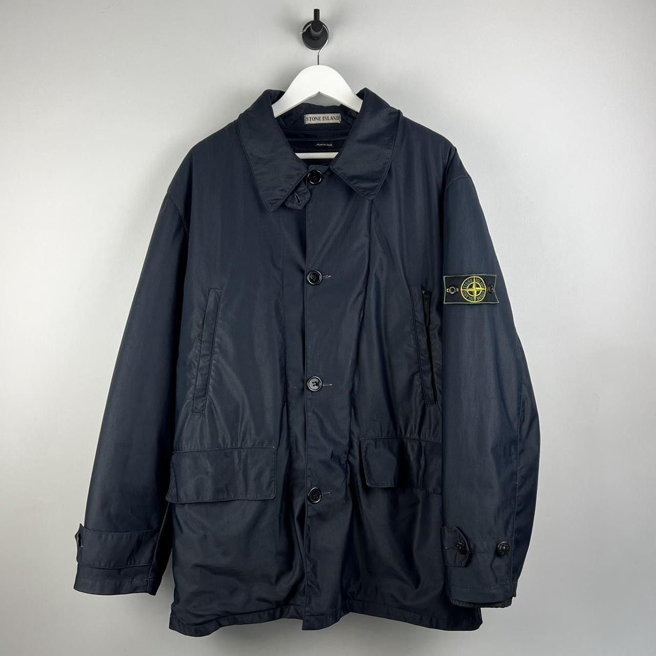 image of 90’S Stone Island Green Edge Nylam Dutch Rope Jacket in Navy, Men's (Size Large)
