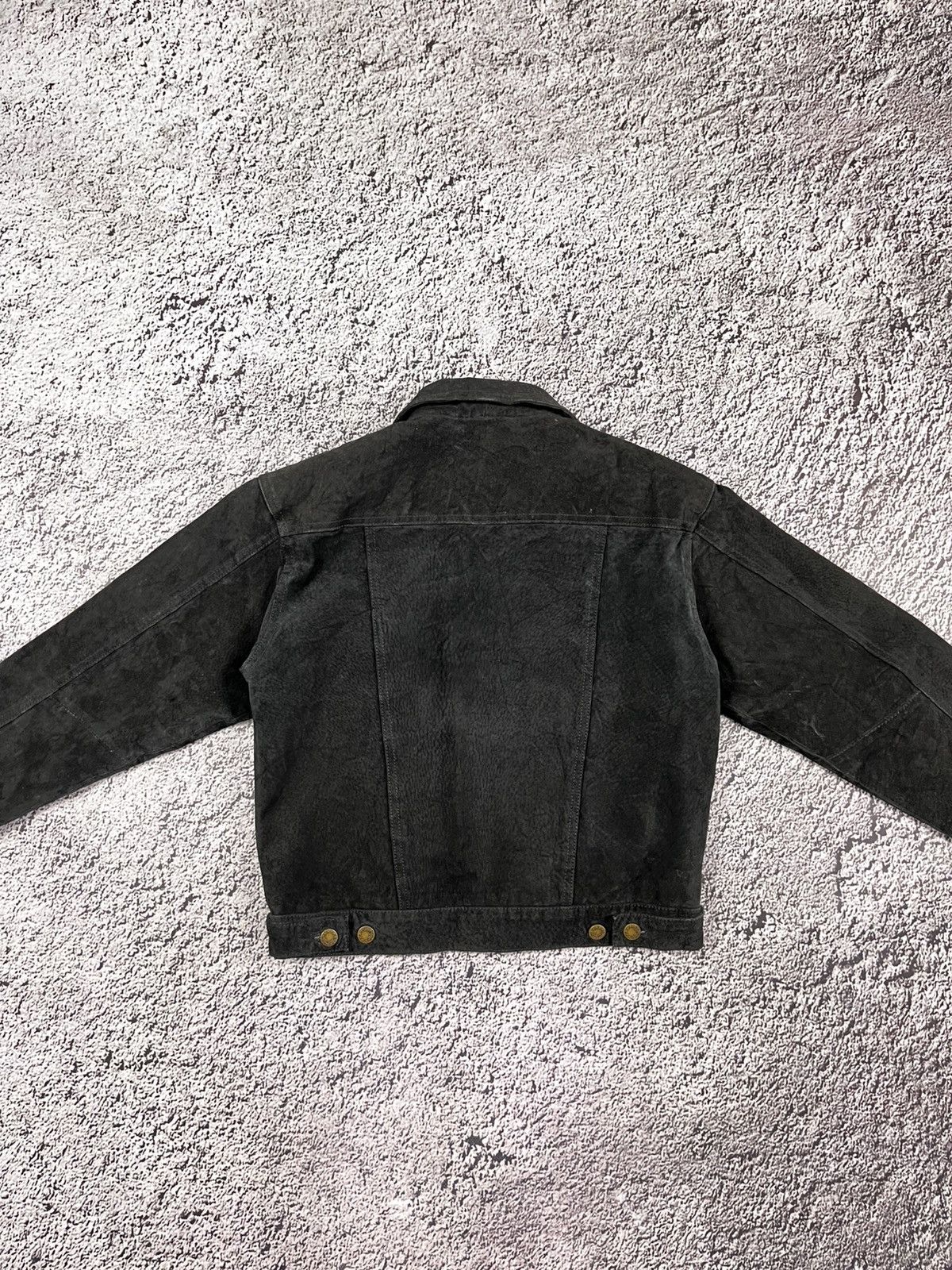 Vintage Vintage 90s Suede Black Leather Jacket streetwear style Size M / US 6-8 / IT 42-44 - 4 Thumbnail