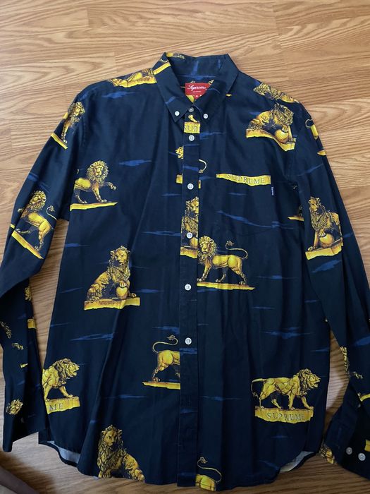 Supreme Supreme golden lion button up shirt