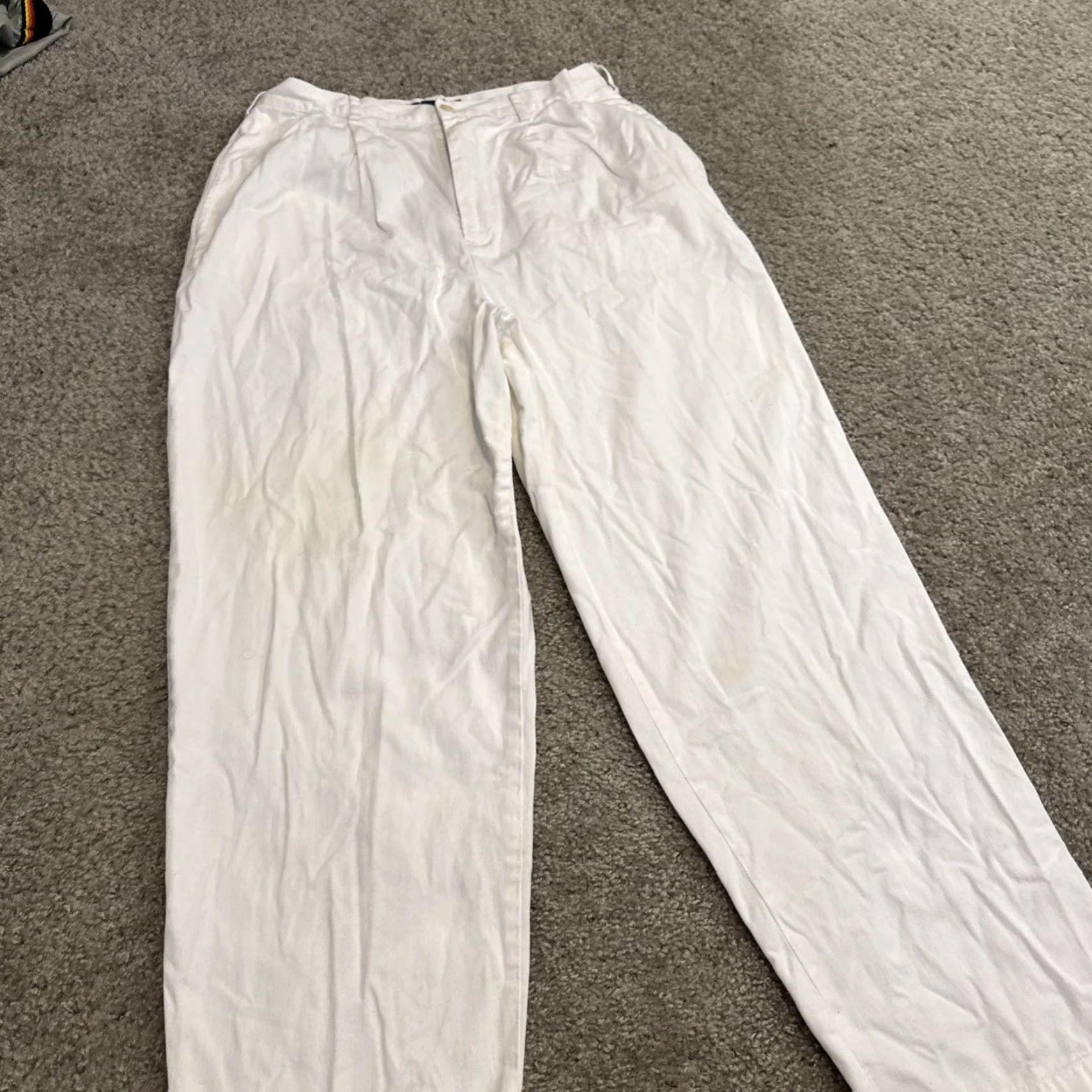 Ralph Lauren VINTAGE 80s Polo Ralph Lauren White Cotton Pants Dress Pants Women Size 12 Regular White 80s Polo Ralph Lauren Dress Pants Women 12 Size 34" / US 12 / IT 48 - 4 Thumbnail
