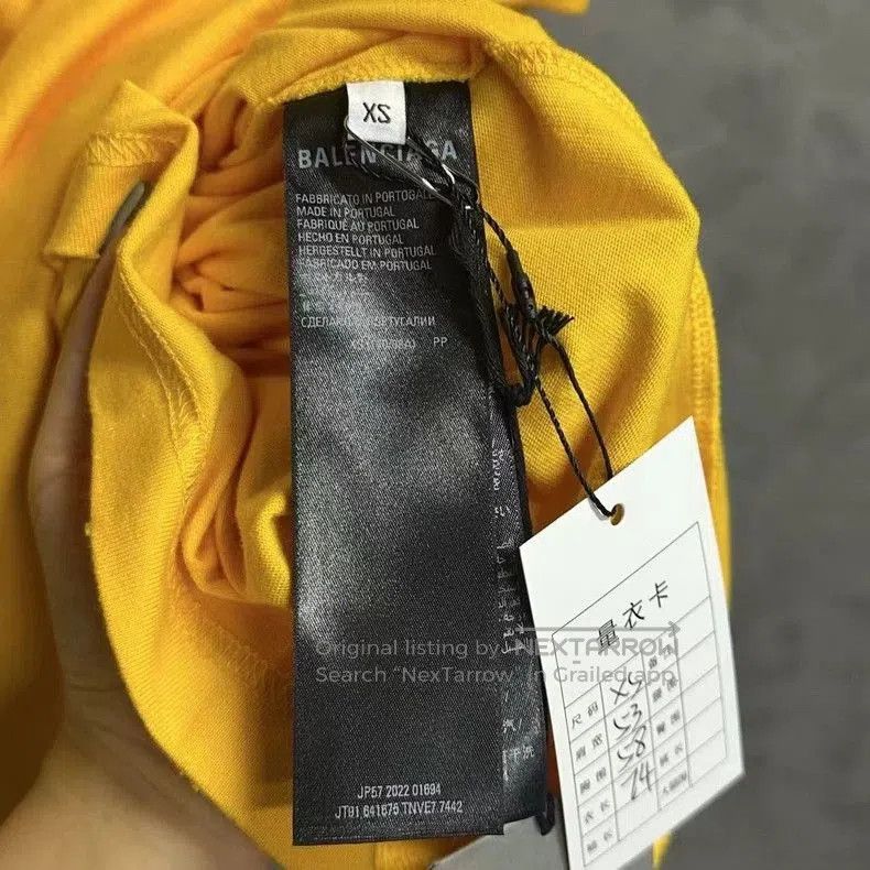 Balenciaga Balenciaga Yellow Logo Print Short Sleeve T-shirt. Size US XS / EU 42 / 0 - 4 Thumbnail