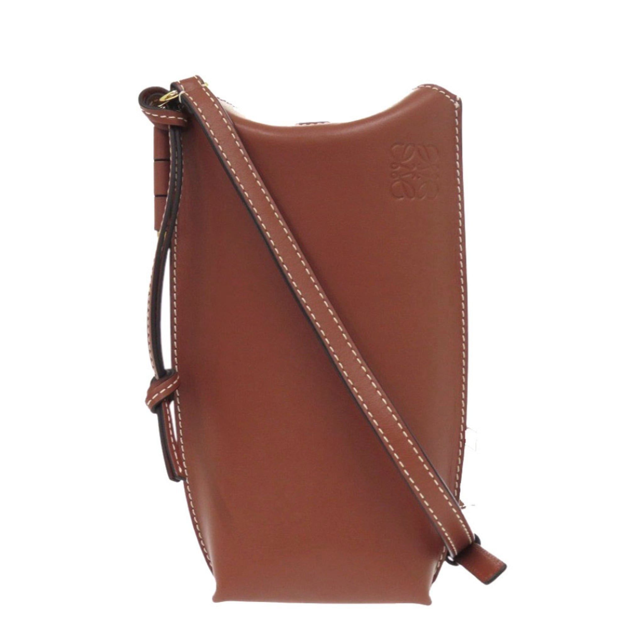 Loewe Like New Loewe Gate Pocket Leather Brown Shoulder Bag 0281LOEWE Size ONE SIZE - 1 Thumbnail