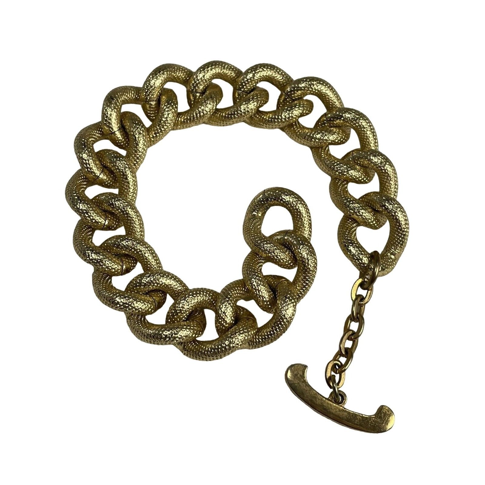 Vintage Women’s Bracelet Gold Metal Fashion Jewelry Chunky Chain Thi Size ONE SIZE - 1 Thumbnail