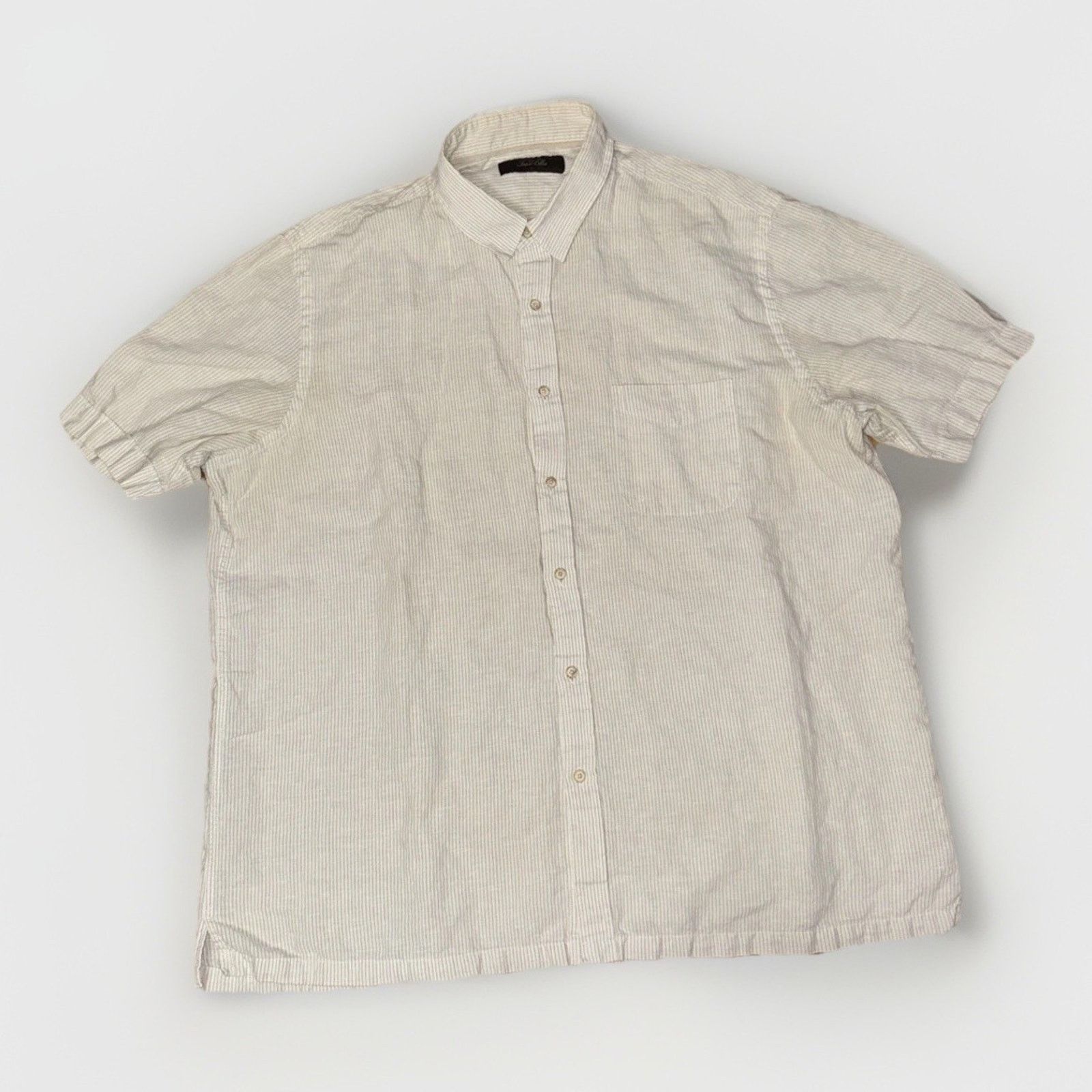 Tasso Elba Tasso Elba Men’s Striped Short Sleeve Button Up 2XL 27x30 Size US XXL / EU 58 / 5 - 1 Thumbnail