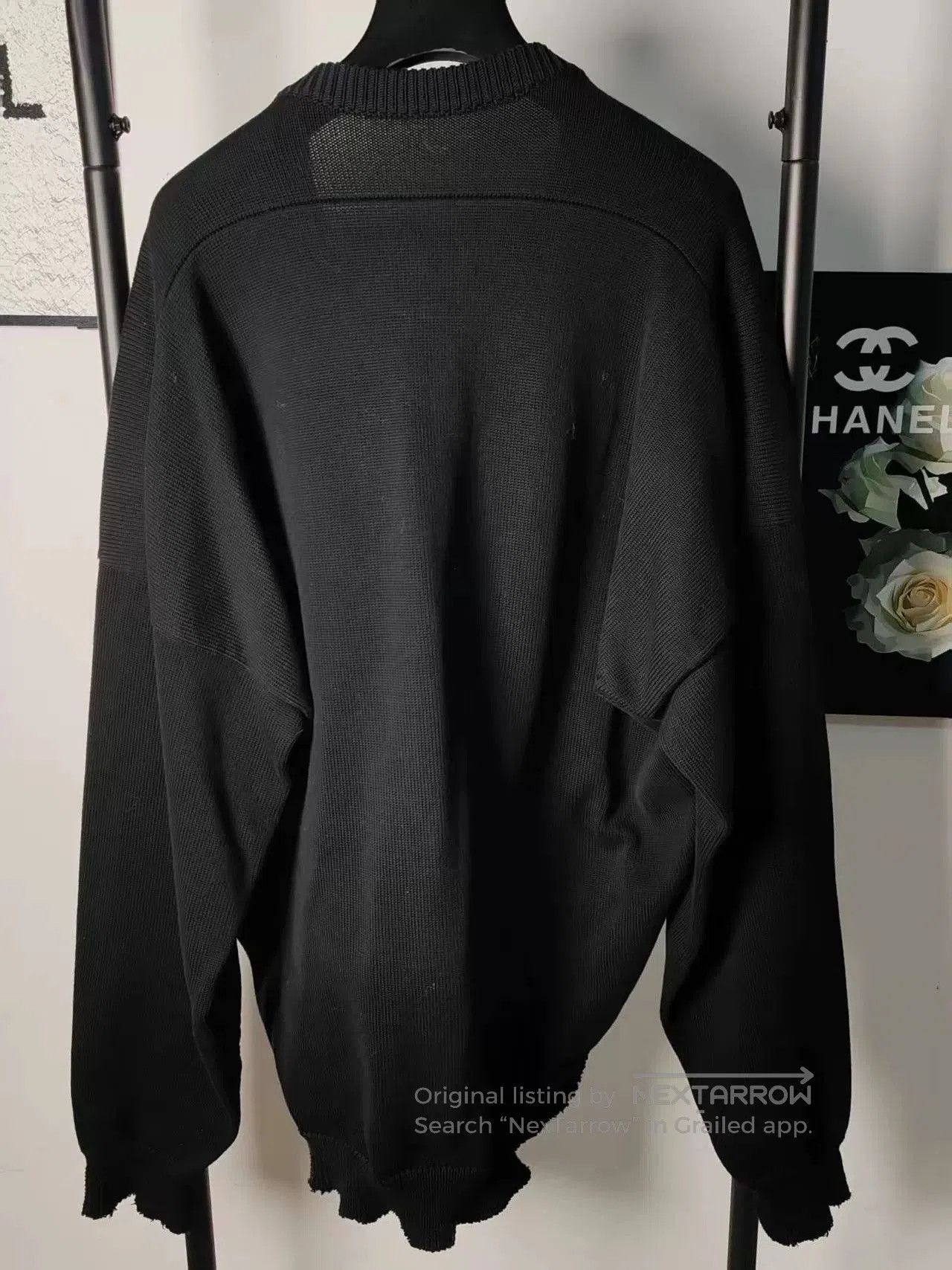 Balenciaga Balenciaga Distressed Black Sweater. Size US M / EU 48-50 / 2 - 2 Thumbnail