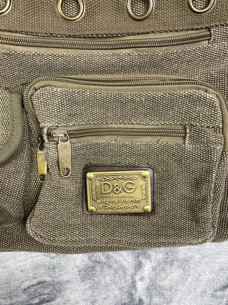 Dolce & Gabbana Vintage D&G Dolce Gabbana Metal Logo Canvas Shoulder Bag Size ONE SIZE - 3 Thumbnail