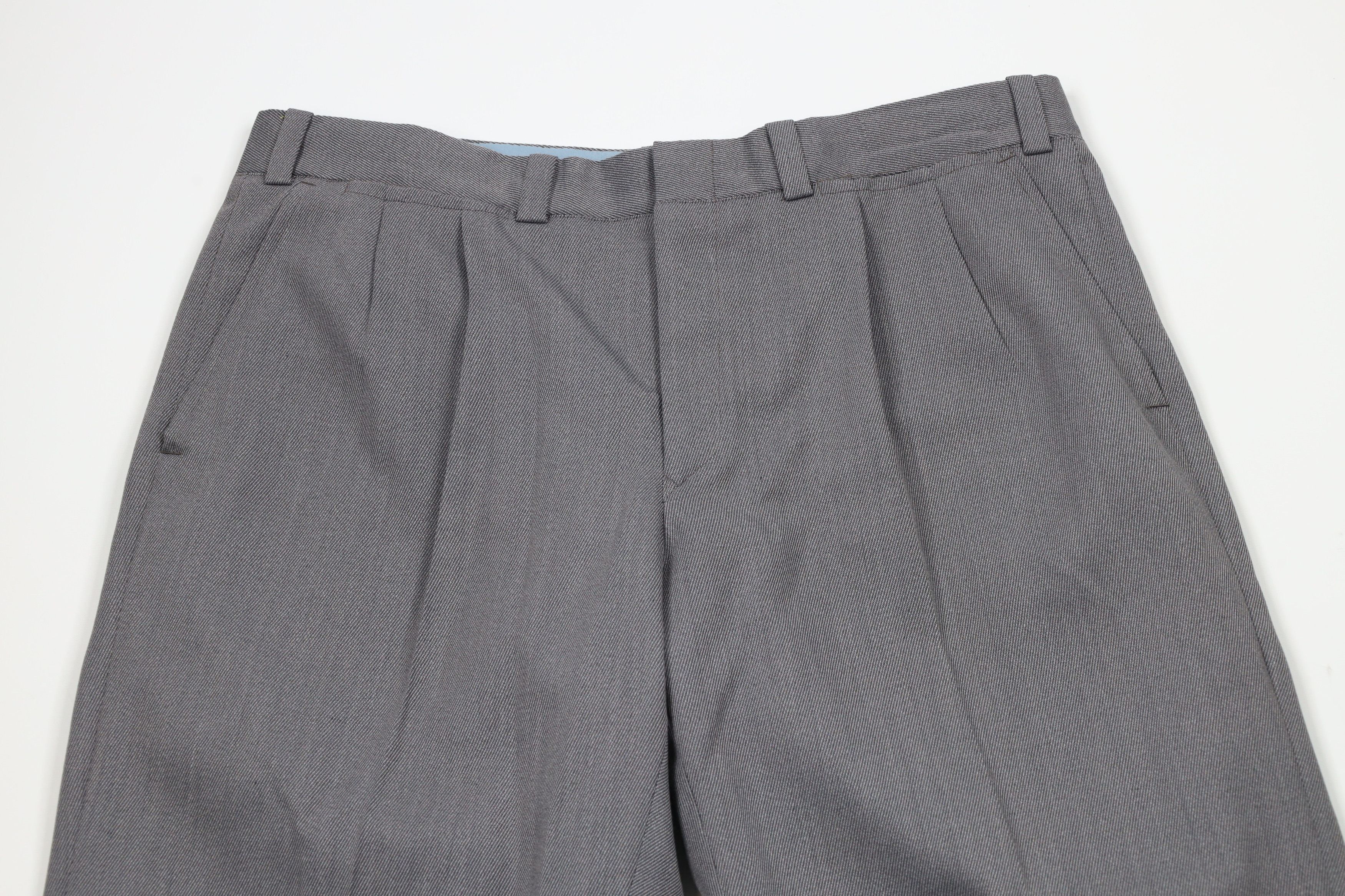 Vintage Vintage 70s Streetwear Ribbed Wide Leg Chino Pants Gray Size US 34 / EU 50 - 2 Thumbnail