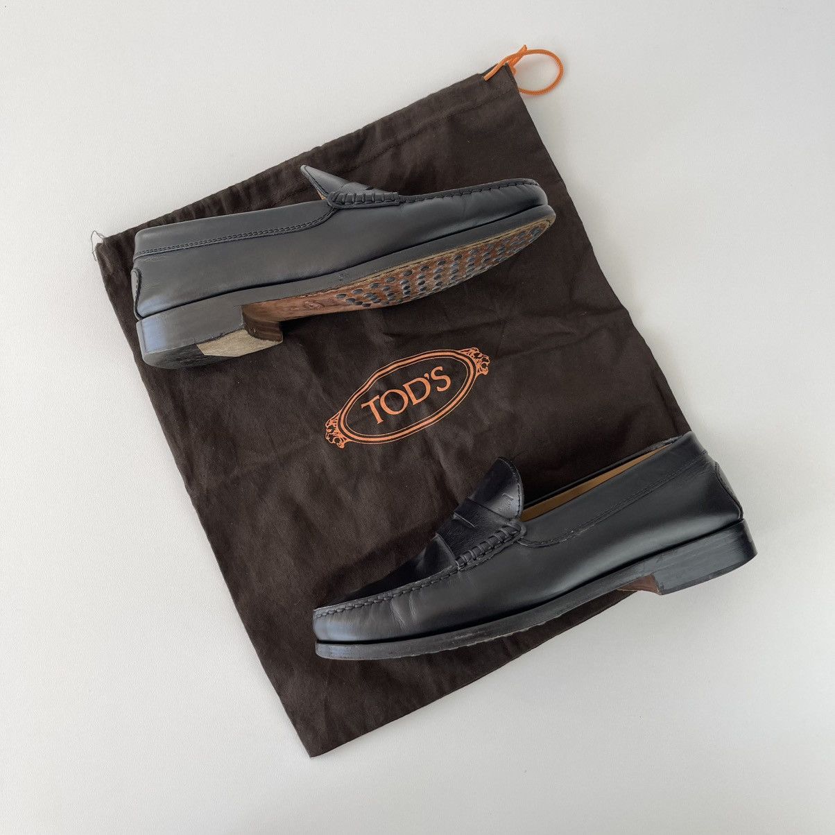 Tod's Tod’s Vintage Leather Penny Loafers Black Made in Italy Size US 9 / EU 42 - 2 Thumbnail