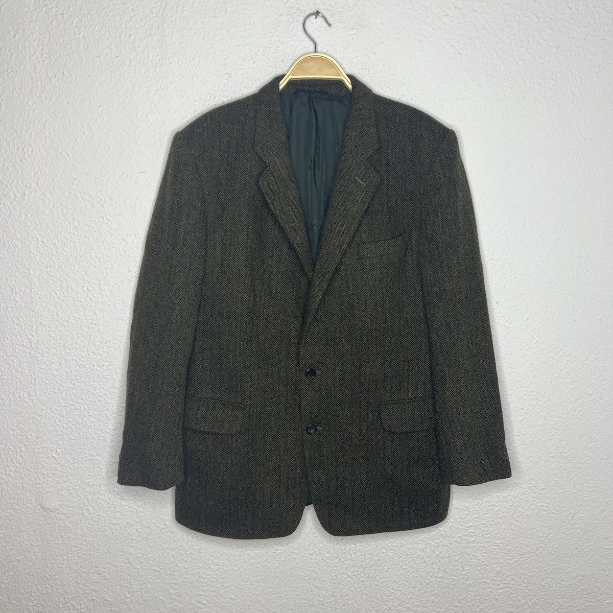 ジャケット・アウター Burberrys 1998s Wool Herringbone Coat vintage burberry Overcoat alpaca Wool herringbone Tweed