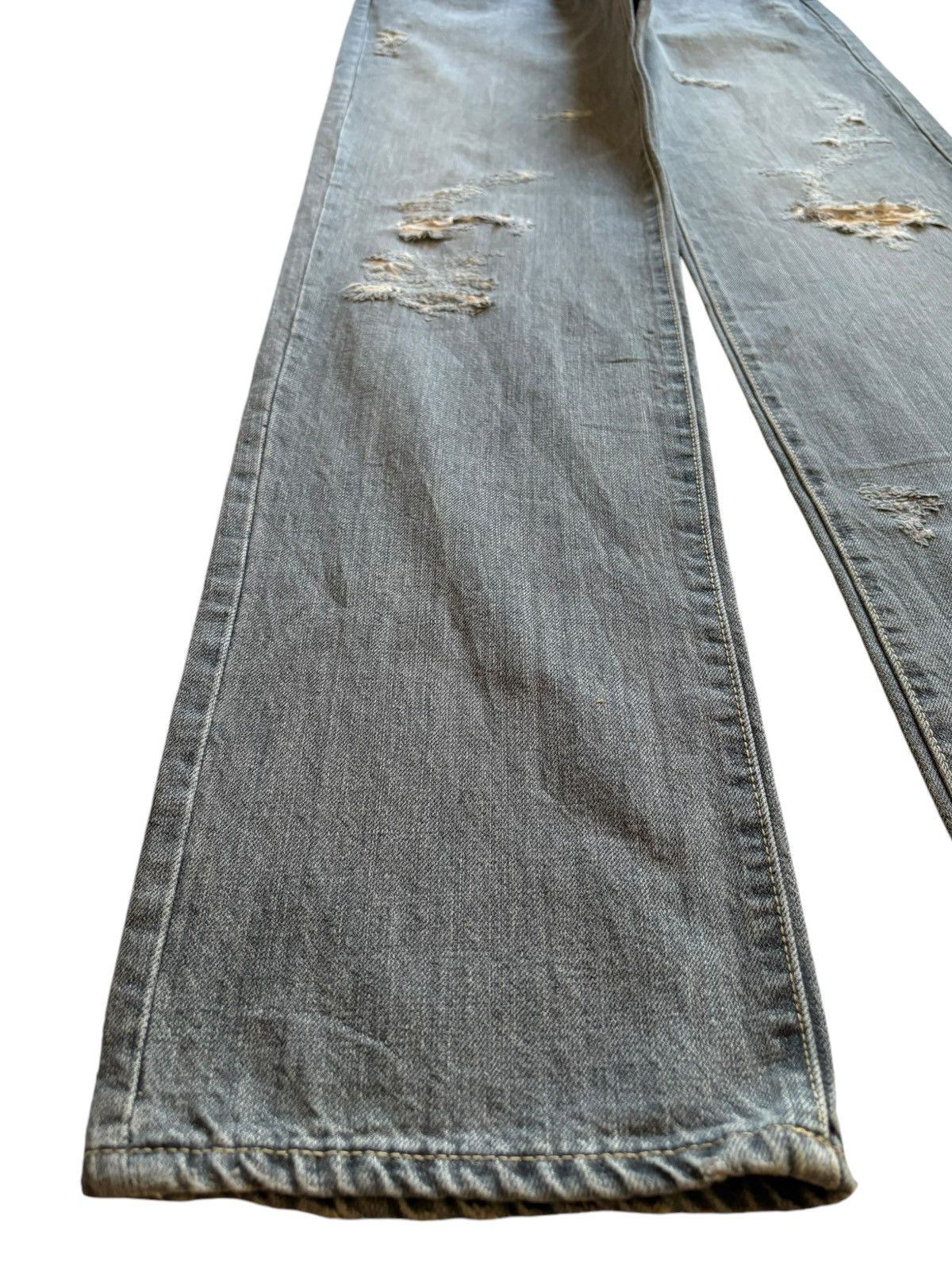 Japanese Brand SALES🔥Vintage Japanese Faded Wash Distressed Loose Jeans Size US 29 - 6 Thumbnail