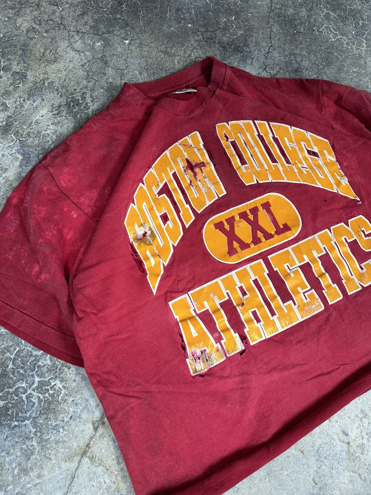 Vintage Vintage Thrashed Boston Athletics Tee Size US XL / EU 56 / 4 - 2 Thumbnail